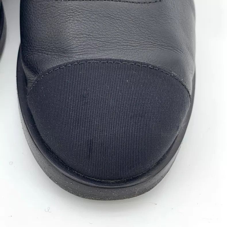 Chanel Chanel Black leather stitched round toe casual boots Size US 6 / IT 36 - 8 Thumbnail