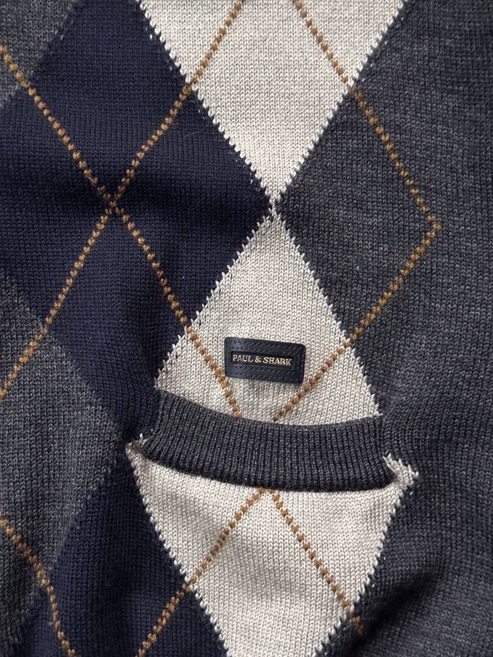 Paul & Shark Paul & Shark Yachting Argyle Wool Cardigan XXL Italy Vintage Size US XXL / EU 58 / 5 - 3 Thumbnail