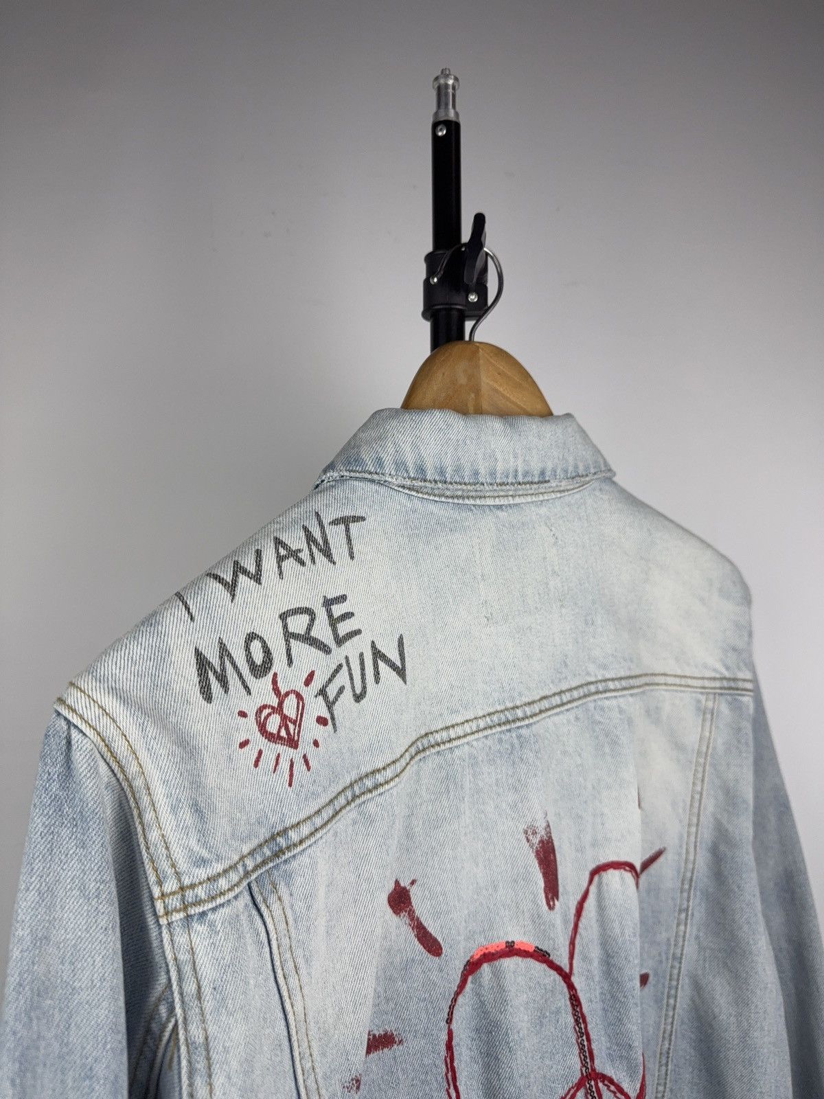 Desigual Desigual Embroidered Print Love Denim Jacket Graffiti XL Size XL / US 12-14 / IT 48-50 - 10 Thumbnail