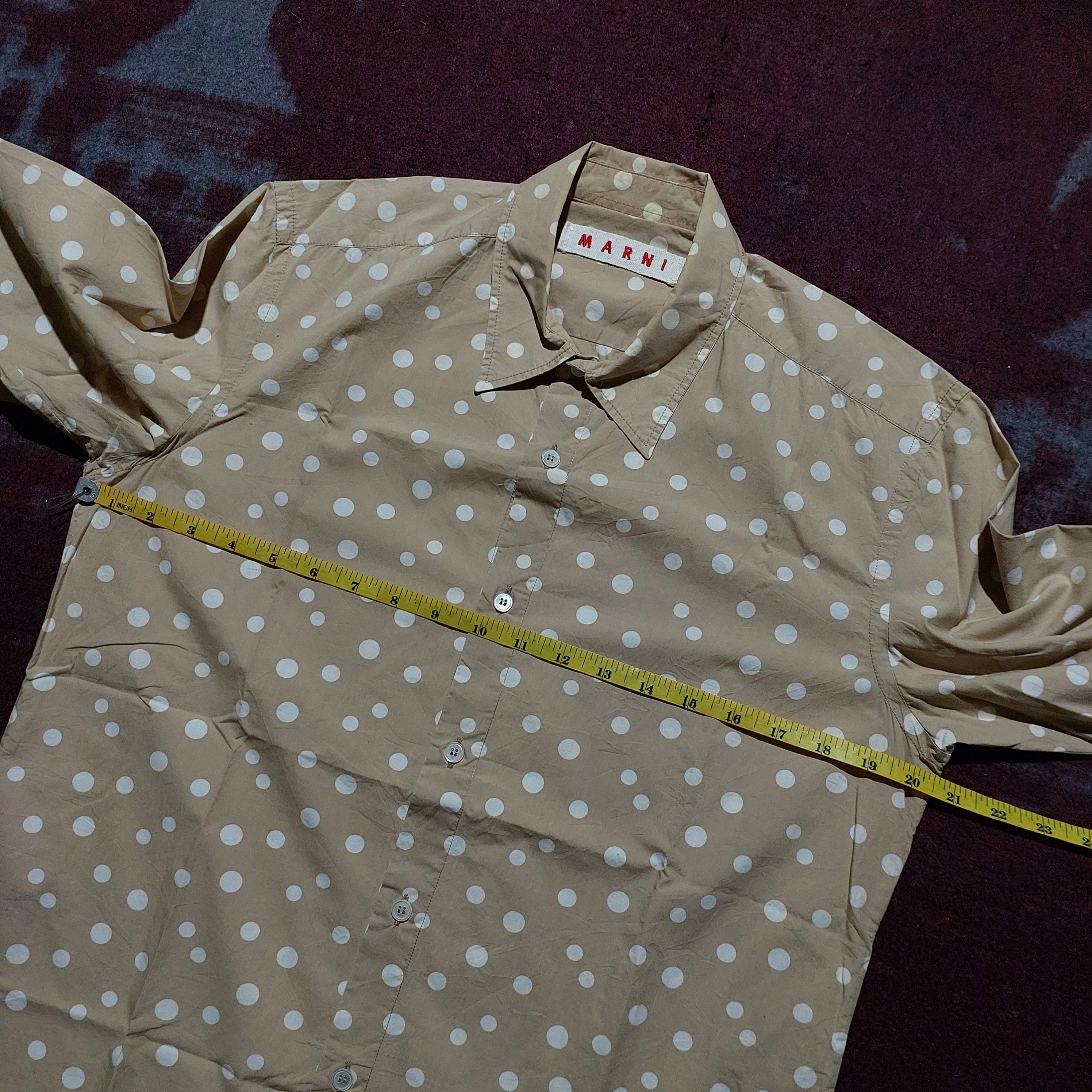 Marni Marni italy beige polka L/s shirt Size US M / EU 48-50 / 2 - 9 Thumbnail