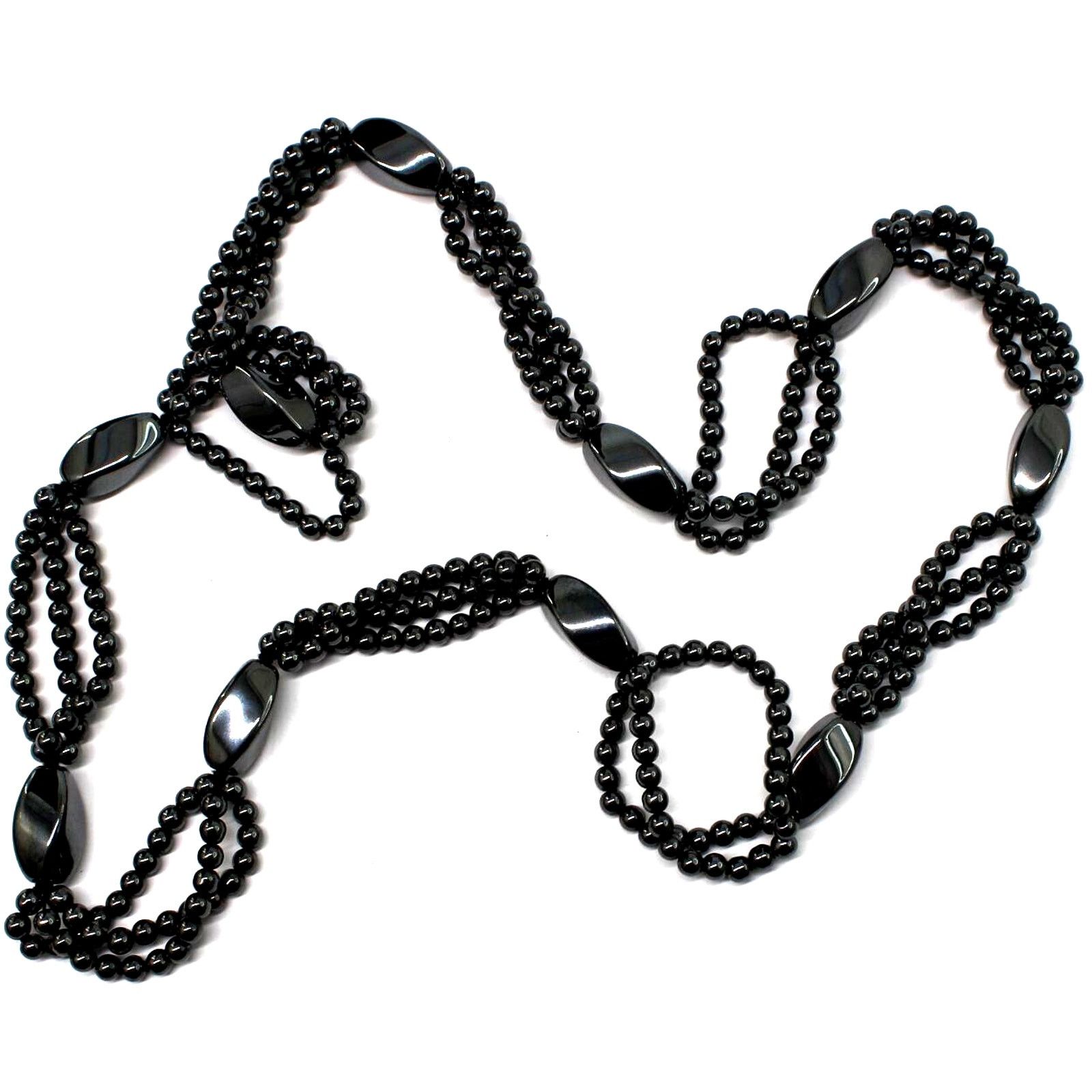 Other Classic Hematite Bead Necklace • Shining Modern Three Stand Size ONE SIZE - 2 Thumbnail