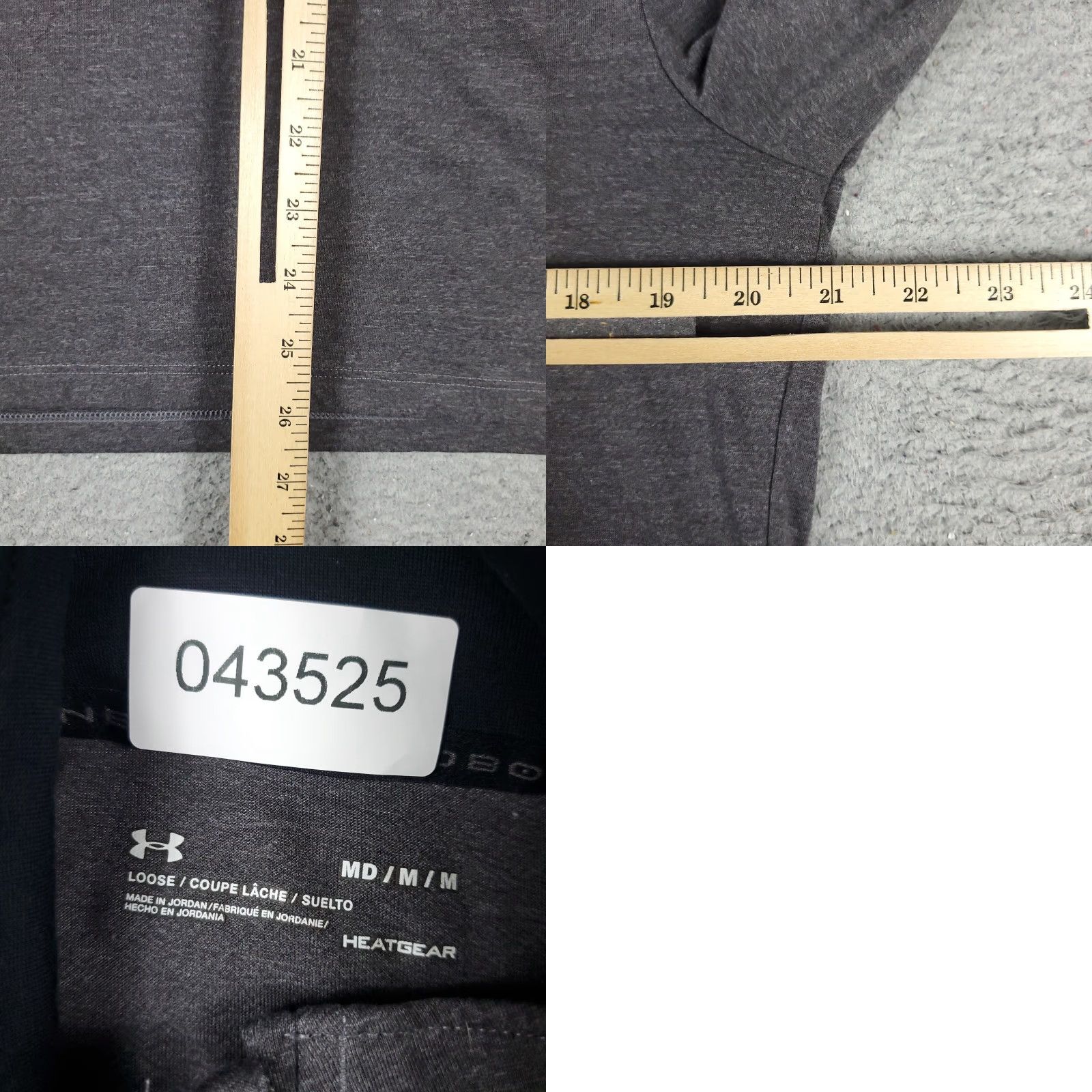 Under Armour Under Armour T Shirt Mens Medium Gray Active 1/4 Zip Pullover Long Sleeve Size US M / EU 48-50 / 2 - 8 Thumbnail