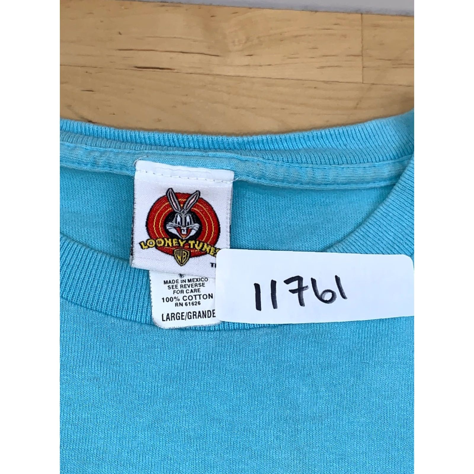 Vintage VINTAGE Looney Tunes Tweety Bird Shirt M Aqua Blue Crew Neck Cotton T-Shirt Men Regular Short Sleeve 1990s Boys Girls? Size US M / EU 48-50 / 2 - 3 Thumbnail