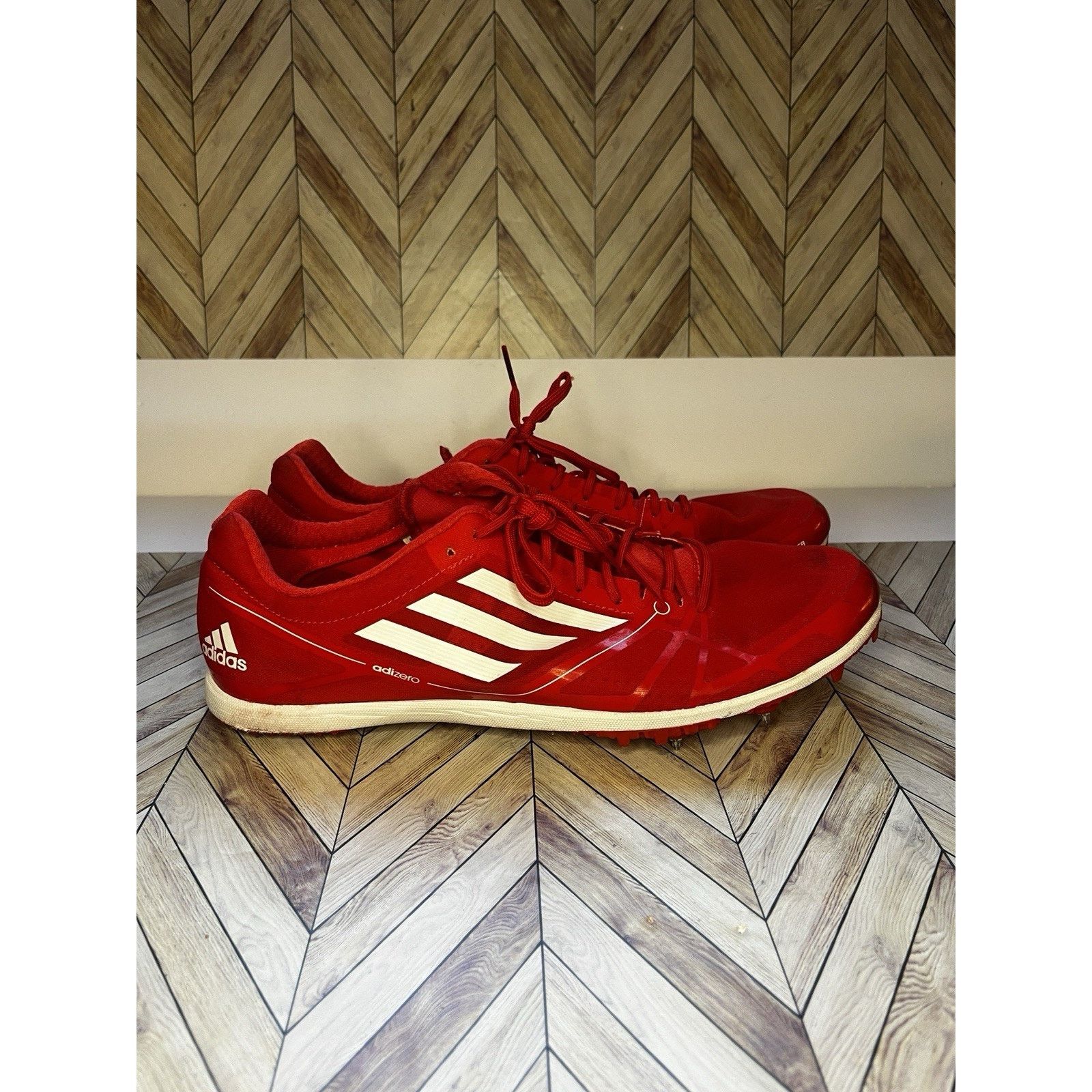 Adidas Adidas Adizero Avanti 2 Track Spikes Running V20244 Red 11.5 Size US 11.5 / EU 44-45 - 1 Thumbnail