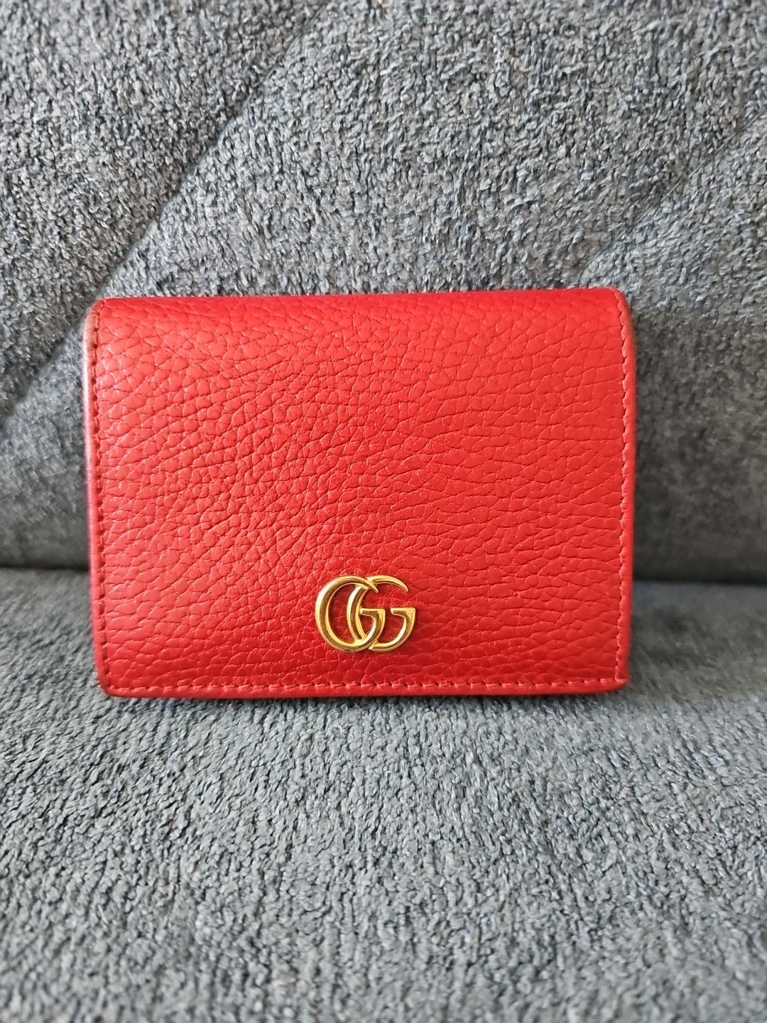 Gucci GUCCI Marmont Red leather compact wallet Size ONE SIZE - 2 Thumbnail
