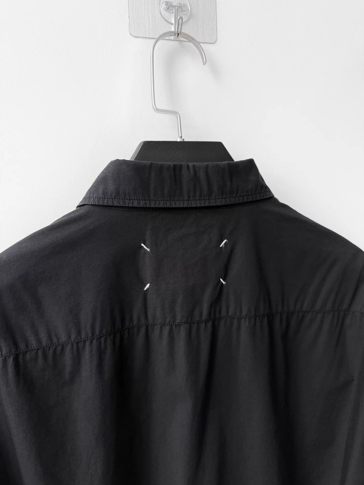 Maison Margiela Maison Margiela SS20 Contrast Stitch Pocket Shirt Black 40 Size US M / EU 48-50 / 2 - 5 Thumbnail