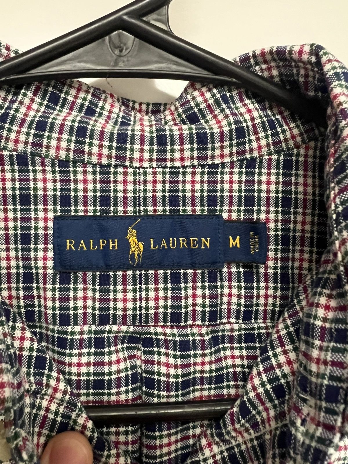 Designer × Polo Ralph Lauren × Vintage Vintage Ralph Lauren Plaid Shirt Long Sleeve Men's L Cotton Size US M / EU 48-50 / 2 - 5 Thumbnail