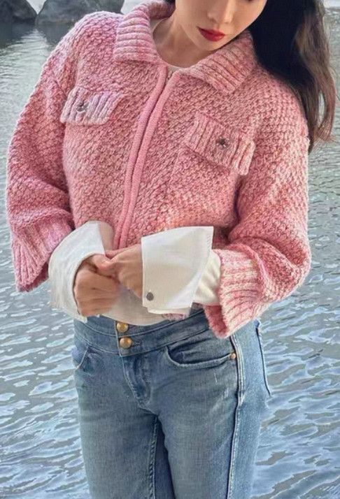 Chanel Chanel Pink tweed zipper jacket Size XS / US 0-2 / IT 36-38 - 8 Thumbnail