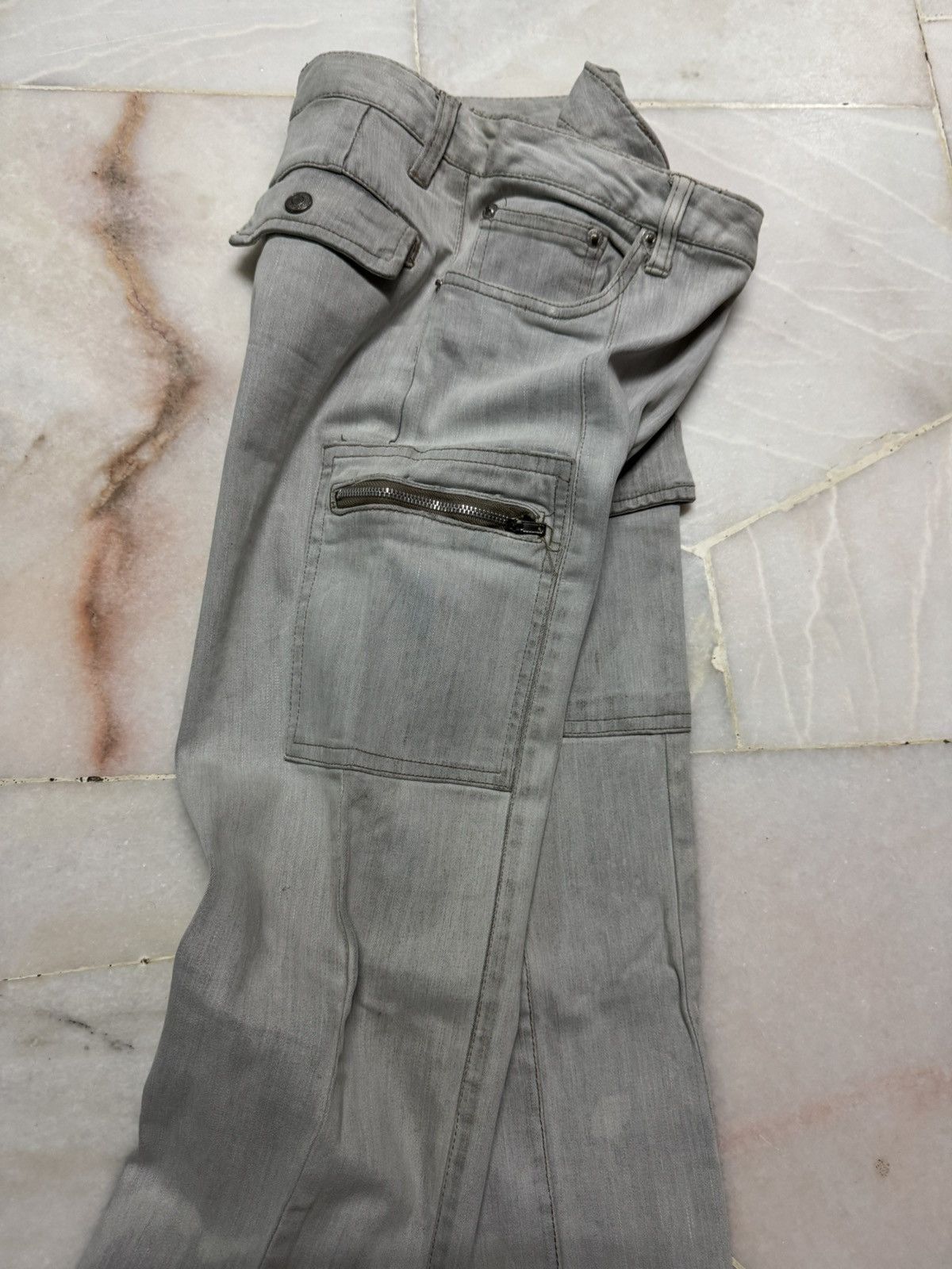 Japanese Brand FLARE BOOTCUT JAPANESE CARGO DENIM JEANS STRETCHABLE Size US 28 / EU 44 - 11 Thumbnail
