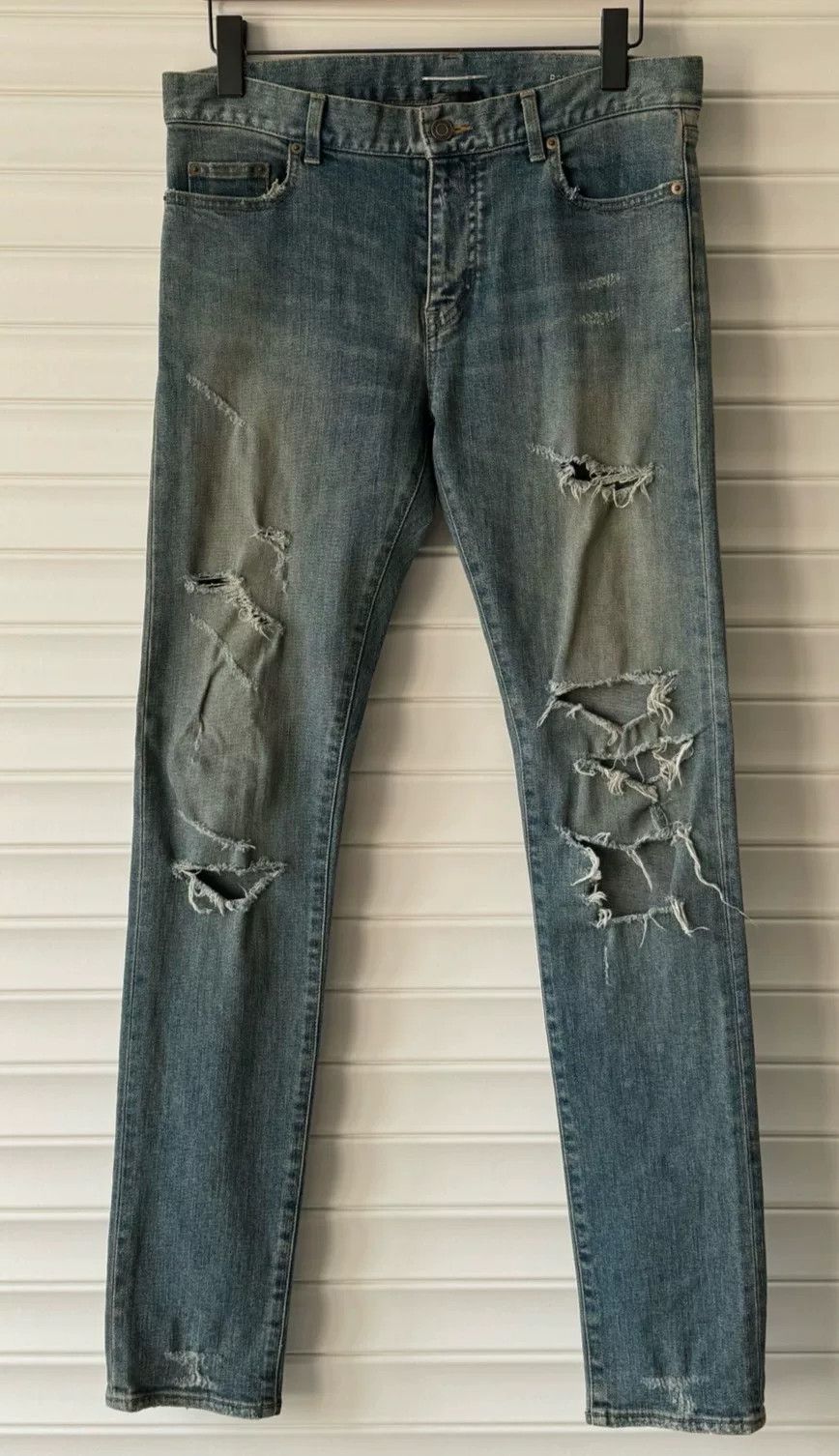 Saint Laurent Paris Saint Laurent 15FW Distressed D02 Jeans Size US 31 - 1 Thumbnail