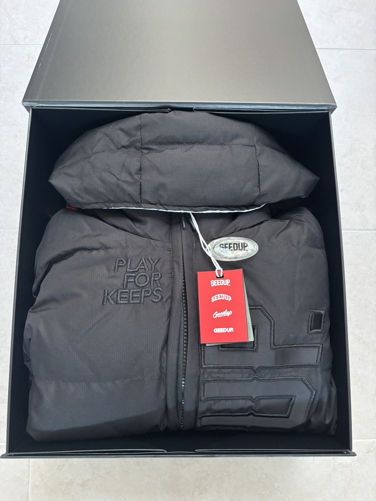 Other Geedup Core Logo Reversible Duck Down Puffer Jacket Black/W Size US S / EU 44-46 / 1 - 9 Thumbnail