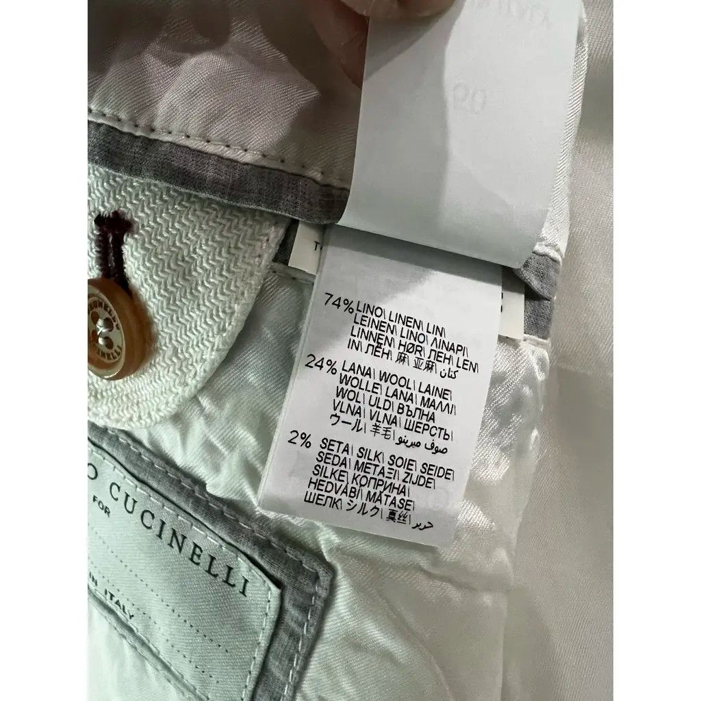 Brunello Cucinelli Brunello Cucinelli Ivory Bomber Jacket Linen Blend IT50 Size US M / EU 48-50 / 2 - 3 Thumbnail