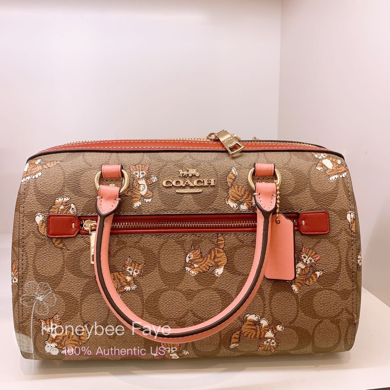 Coach Rowan Satchel Bag With Dancing Kitten Print CC425 Size ONE SIZE - 1 Thumbnail