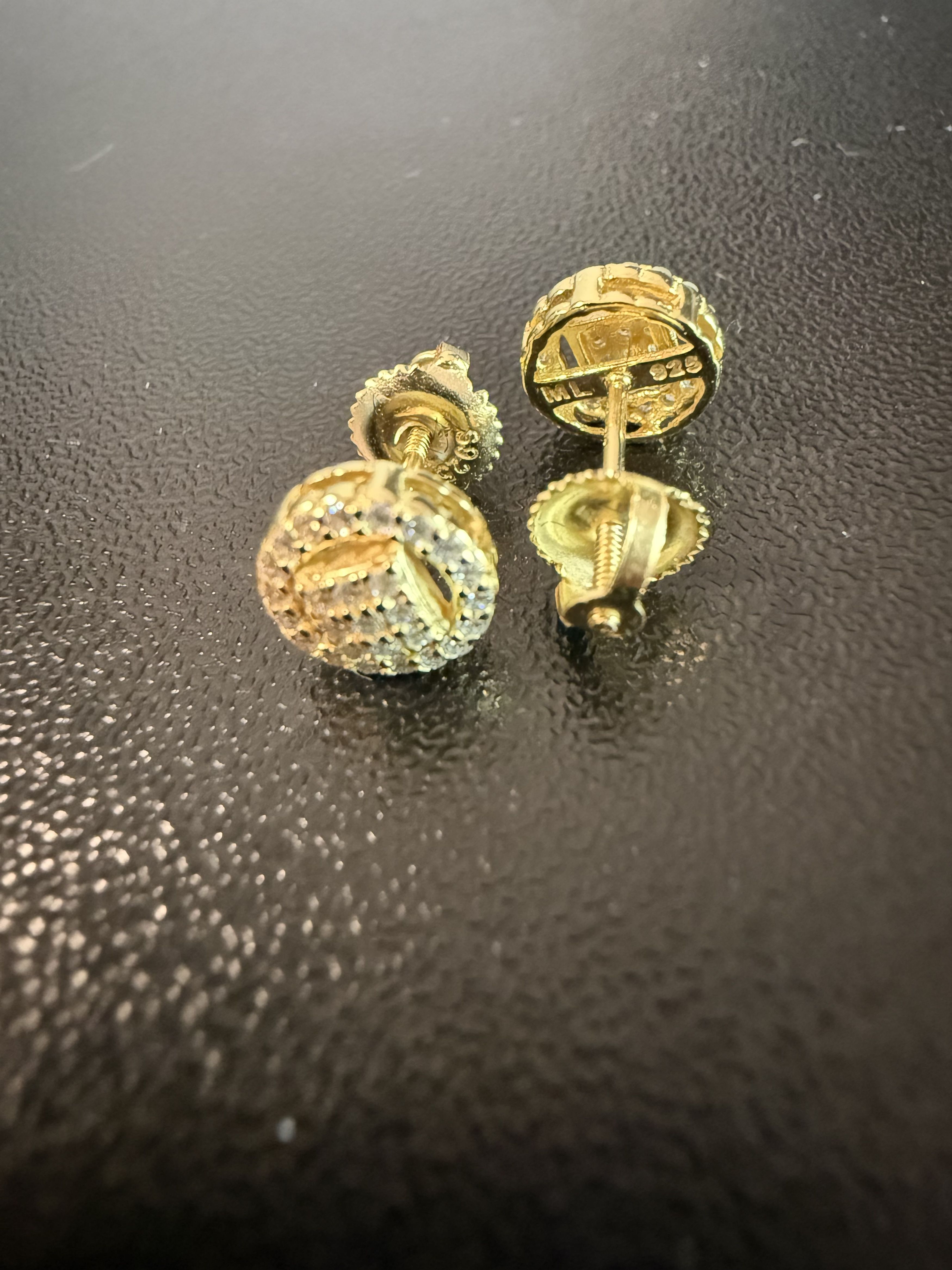 Other Square Cluster Center Moissanite Gold Plated 925s earrings Size ONE SIZE - 10 Thumbnail