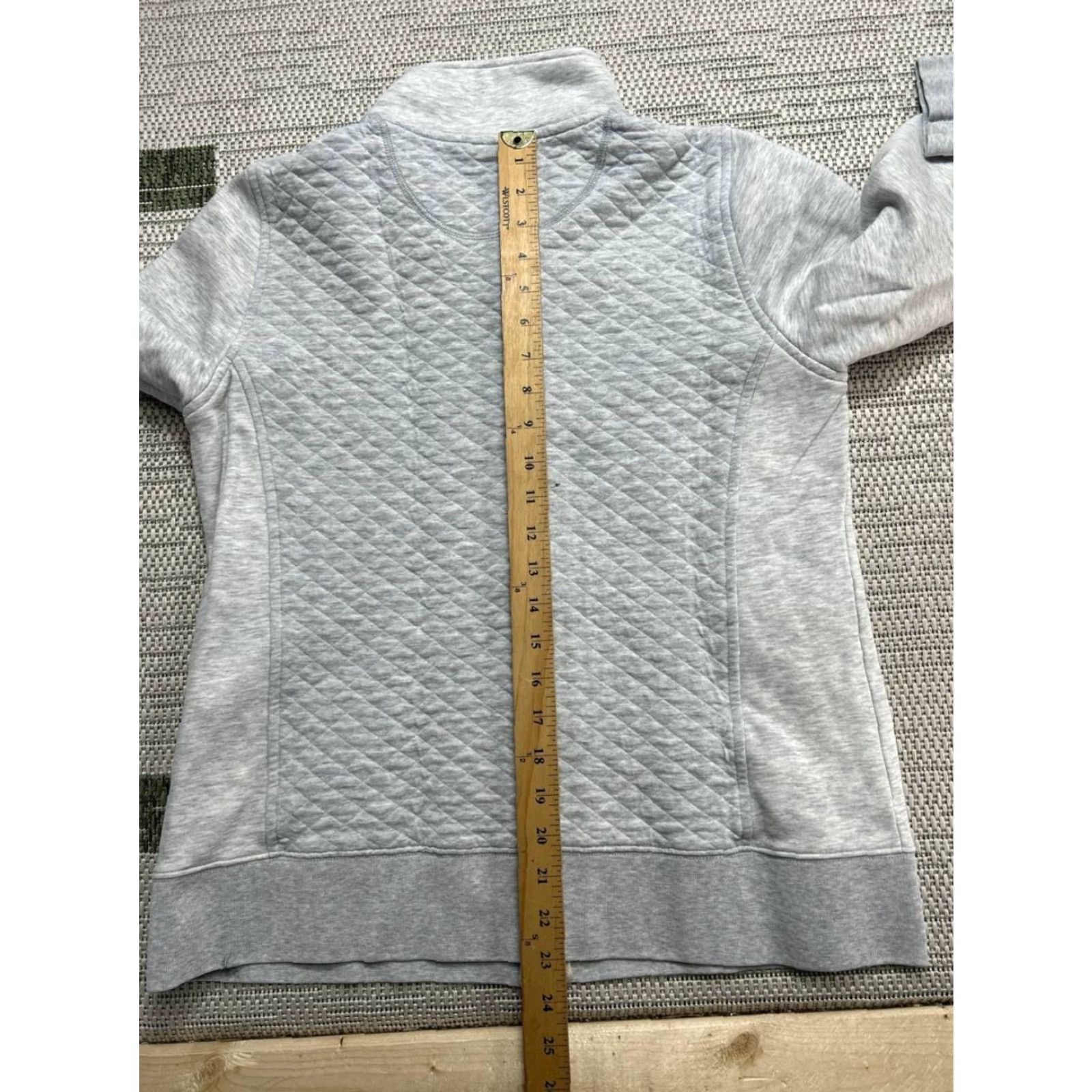 Vintage L.L.Bean Jacket Womens Medium Gray Cotton Quilted Full Zip Size M / US 6-8 / IT 42-44 - 7 Thumbnail