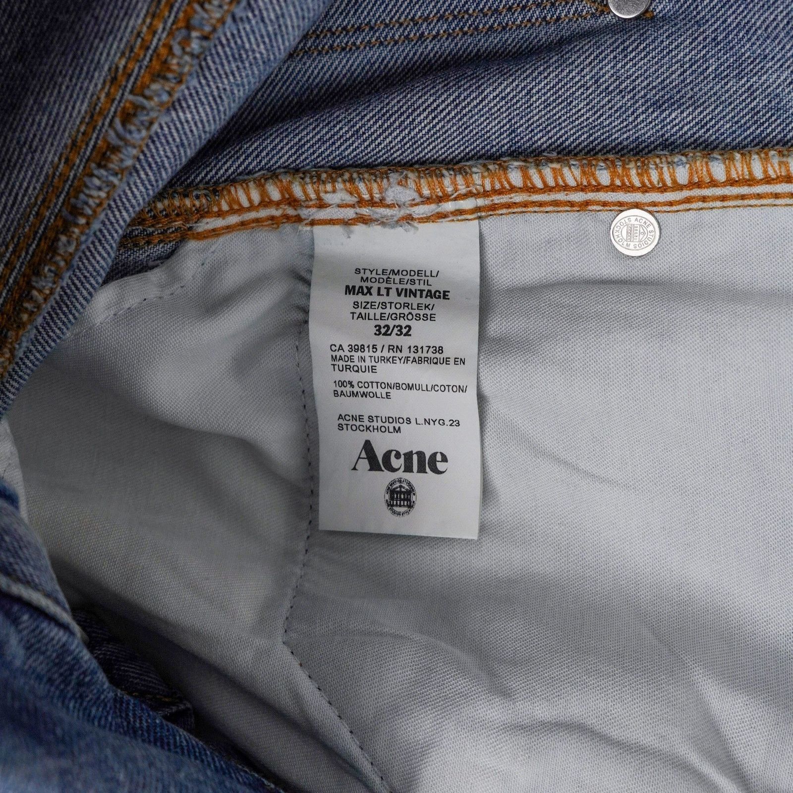 Acne Studios Acne studios max light vintage faded blue denim jeans pants Size US 32 / EU 48 - 7 Thumbnail