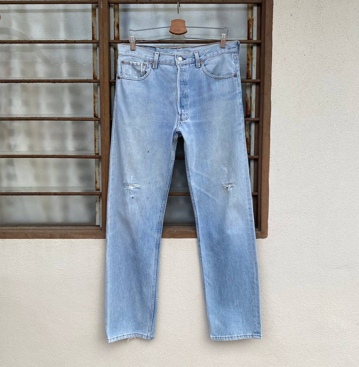 Levi's × Vintage VINTAGE LEVIS 501 USA STONEWASH DISTRESSED DENIM BJ07-12 Size US 33 - 1 Thumbnail
