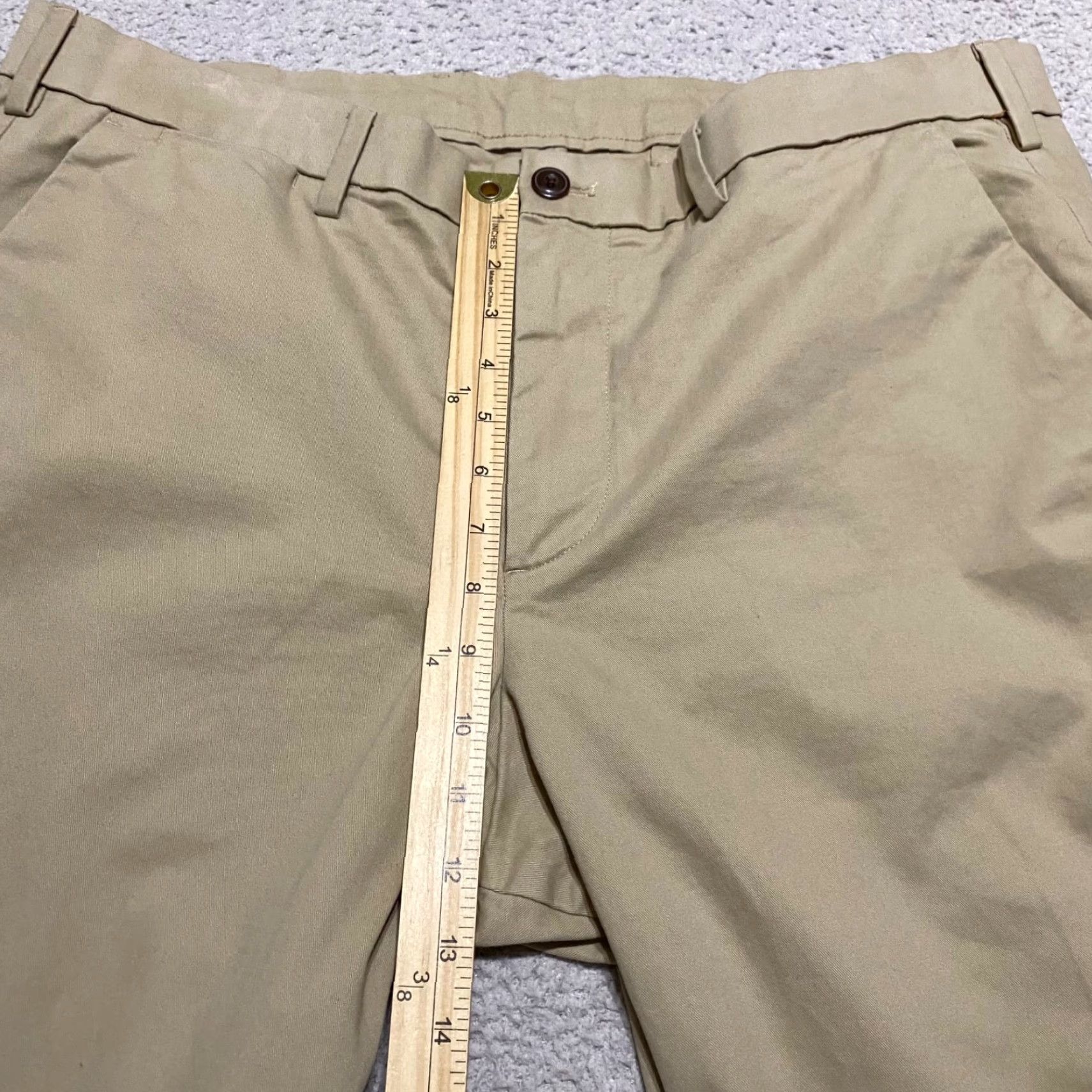 Gap Gap Mens Slim 38x30 Khaki Beige Flat Front Chino Pants 38 Regular 30 Inseam Cotton Spandex Stretch Pockets Button Zip Vintage No N/A Size US 38 / EU 54 - 6 Thumbnail
