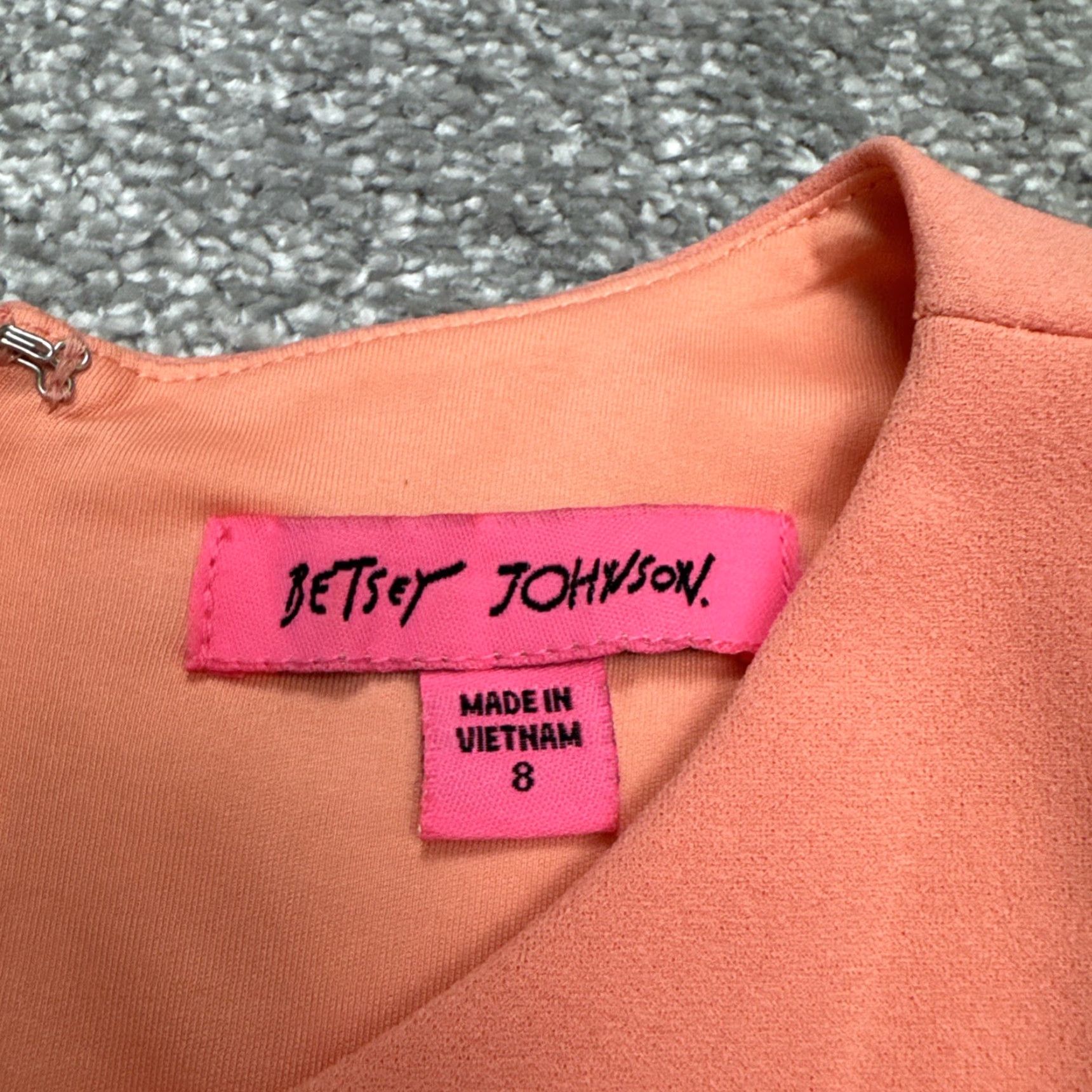 Betsey Johnson Betsey Johnson Midi Sheath Dress Womens 8 Coral Pink Sleeveless Asymmetric Work Size M / US 6-8 / IT 42-44 - 6 Thumbnail