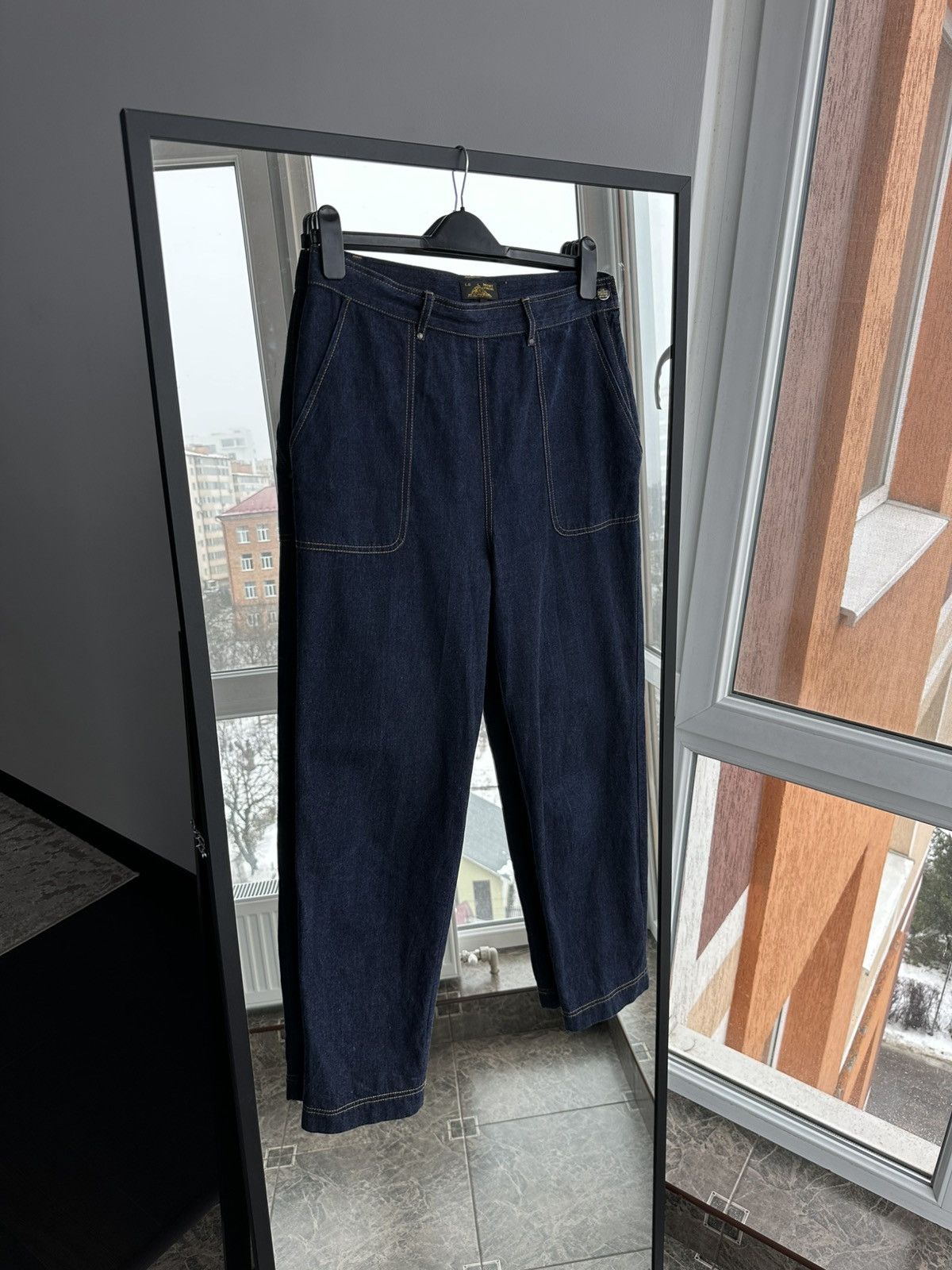 Le Mont Saint Michel Le Mont S’Michel BuckleBack Navy Woman Jeans French Workwear Size 32" / US 10 / IT 46 - 1 Thumbnail