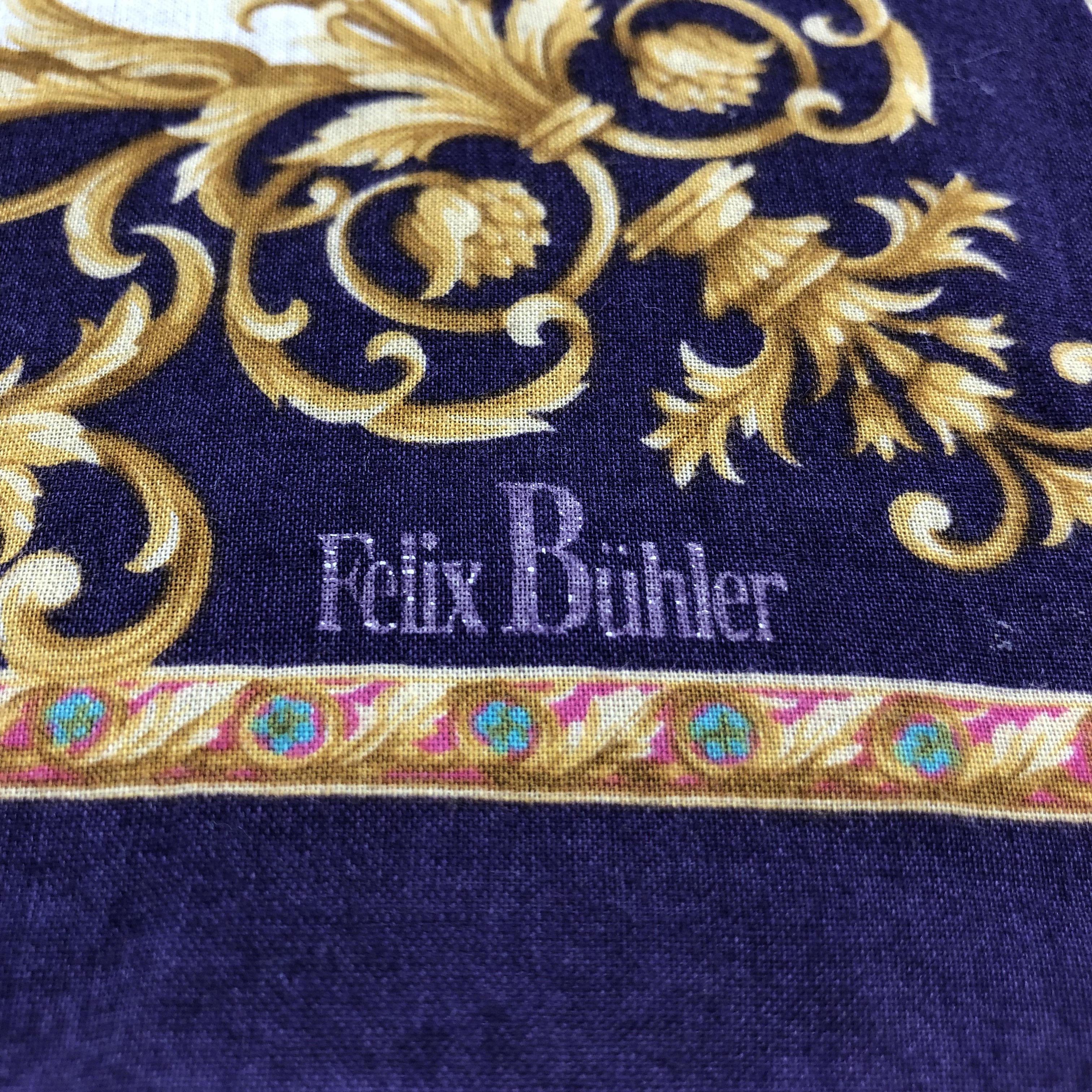 Vintage Felix Buhler Baroque Handkerchief Neckerchief Bandana H1392 Size ONE SIZE - 3 Thumbnail