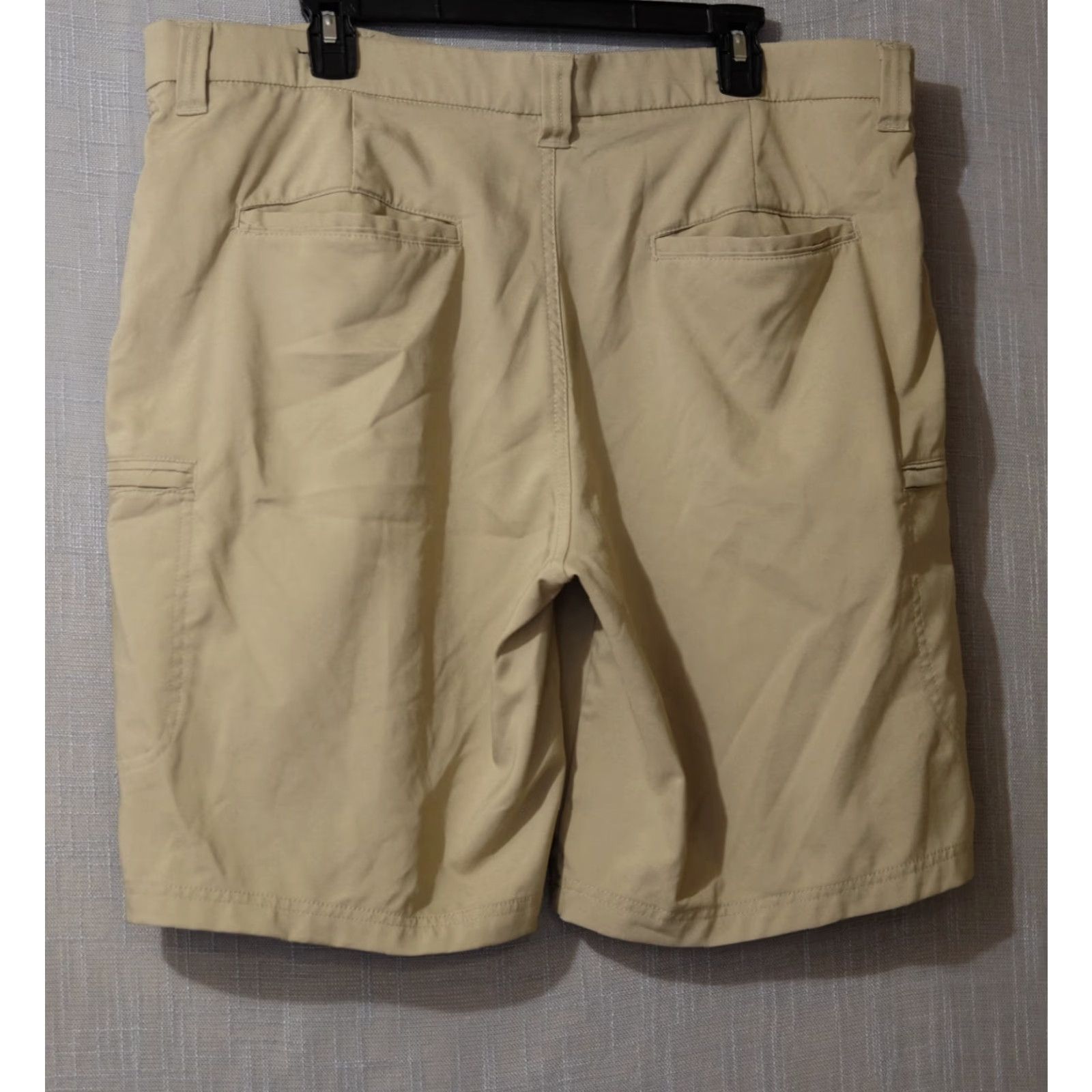George George Cargo Shorts Beige Zip Pockets Stretch Mens 40 #HA-32 Size US 40 / EU 56 - 7 Thumbnail