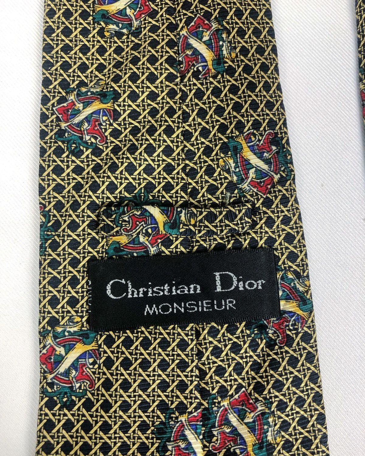 Christian Dior Monsieur Rare Vintage Christian Dior Monsieur Silk Tie Size ONE SIZE - 8 Thumbnail