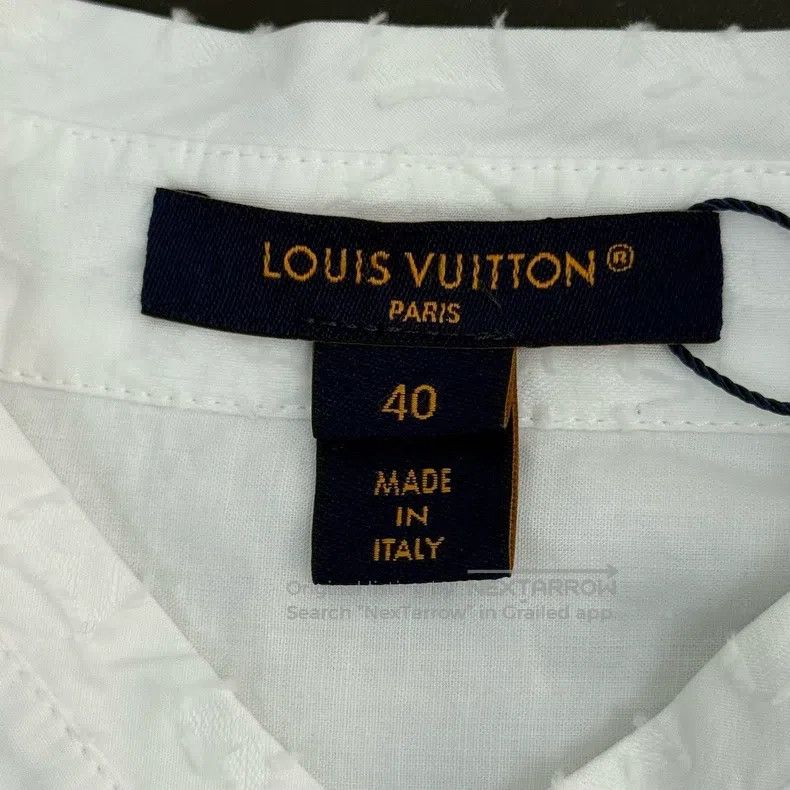 Louis Vuitton Louis Vuitton White dark stripe shirt with full logo shirt Size US XXS / EU 40 - 5 Thumbnail