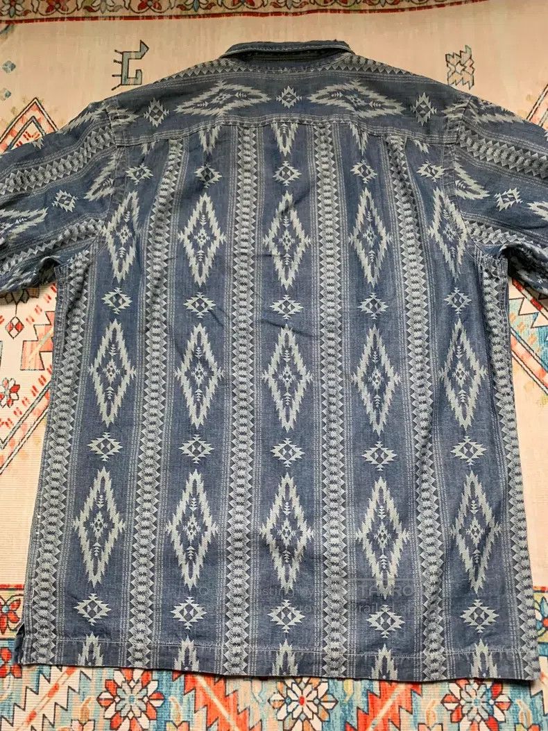 RRL Ralph Lauren RRL Ralph Lauren Men's indigo dyed Southwest Indian workwe Size US XS / EU 42 / 0 - 7 Thumbnail