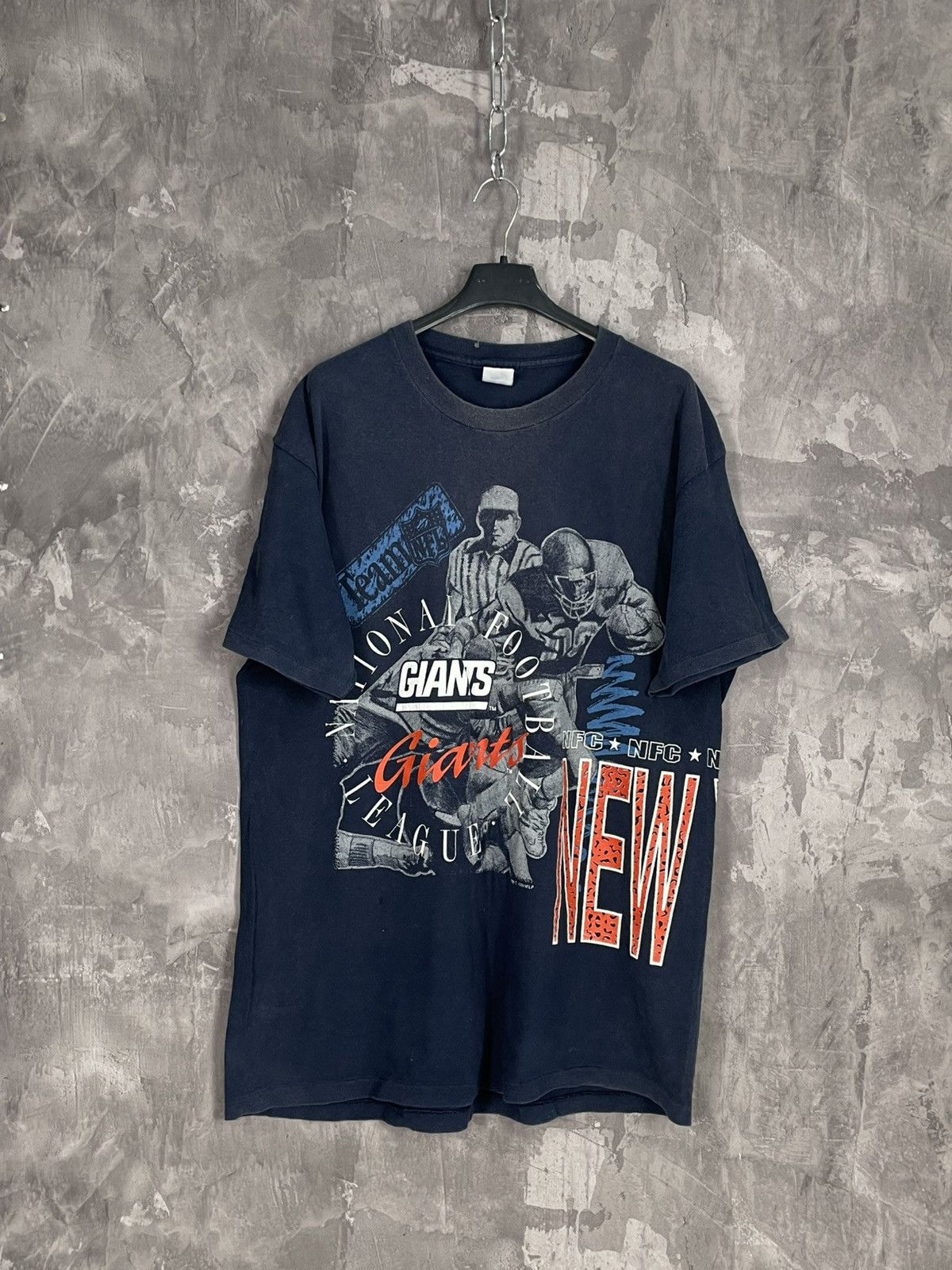 NFL × Vintage 🇺🇸🏈 Vintage New York Giants Football T-shirt rare Y2K Size US XL / EU 56 / 4 - 1 Thumbnail