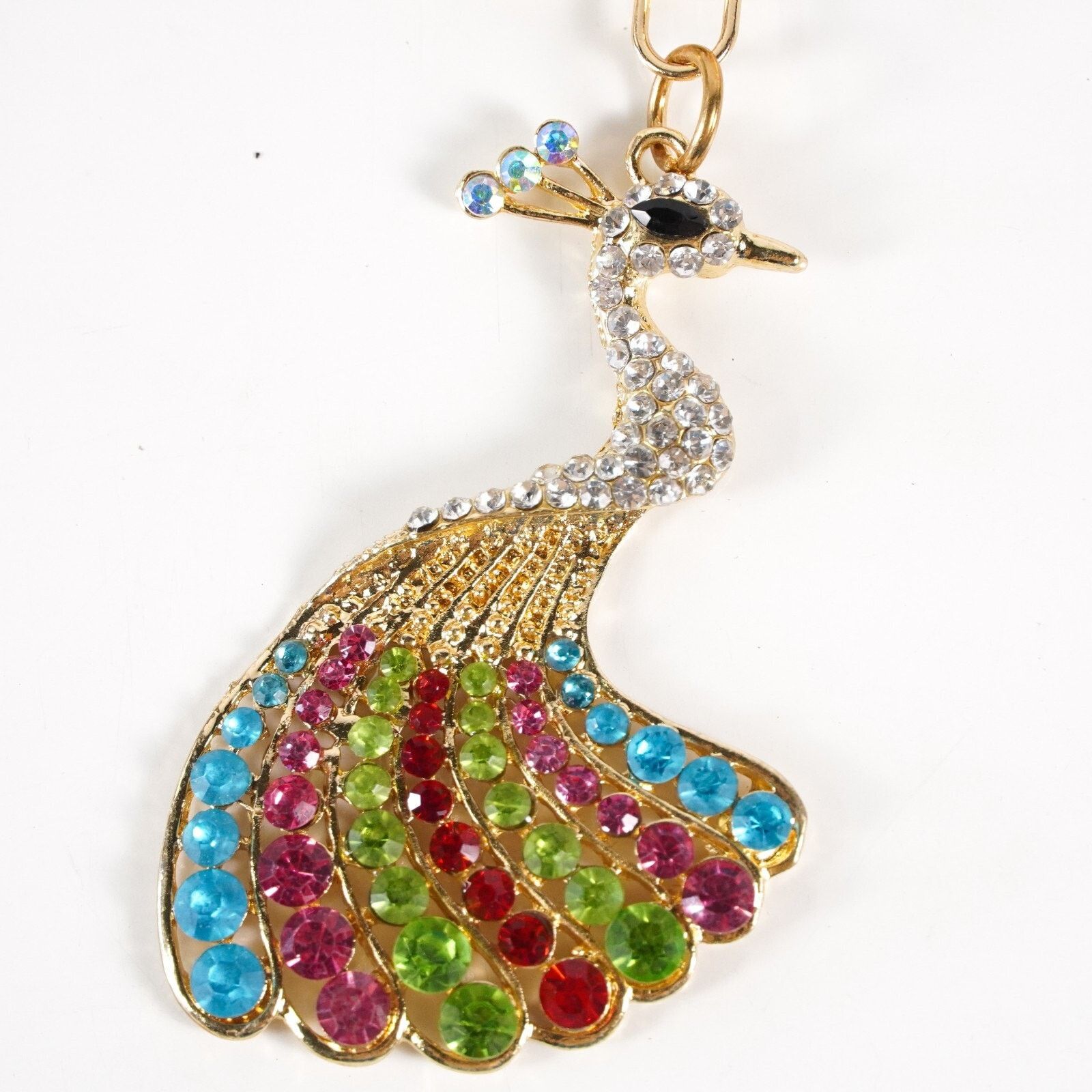 Other Peacock Rhinestone Keychain Keyring Bird Pendant Key Chain Size ONE SIZE - 2 Thumbnail
