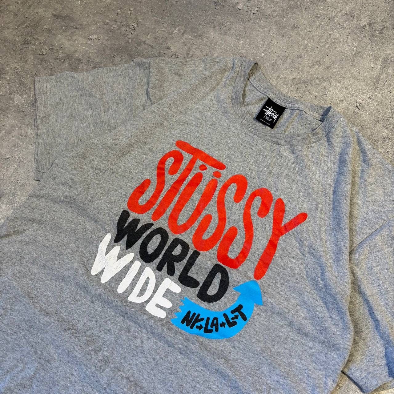 Stussy Vintage 90s Stussy World Wide T-Shirt Size US L / EU 52-54 / 3 - 2 Thumbnail