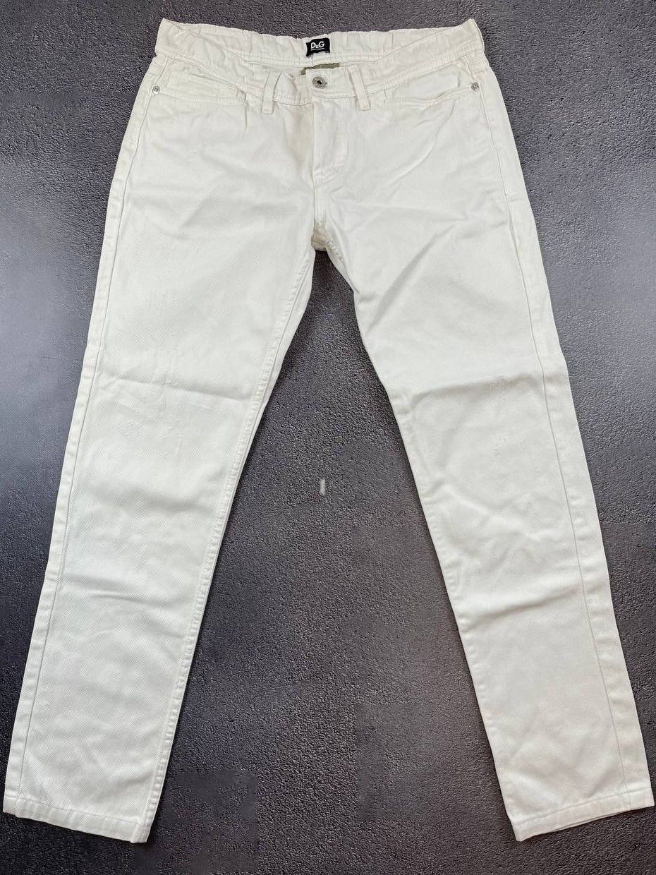Dolce & Gabbana Dolce & Gabbana White cotton pants jeans Size US 32 / EU 48 - 1 Thumbnail