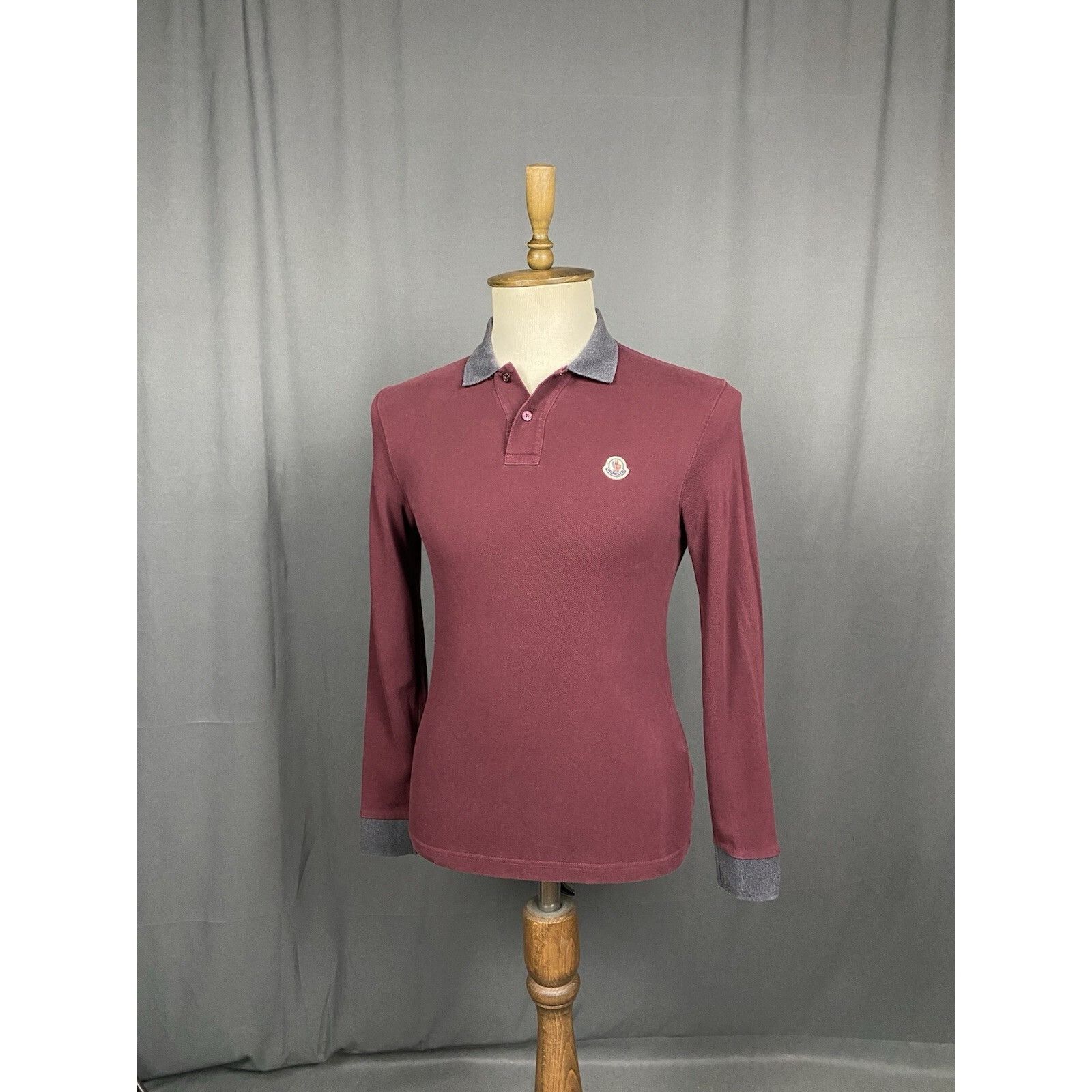 Moncler Moncler Maglia Men's Purple Collared Polo Sweater Size S Size US S / EU 44-46 / 1 - 4 Thumbnail