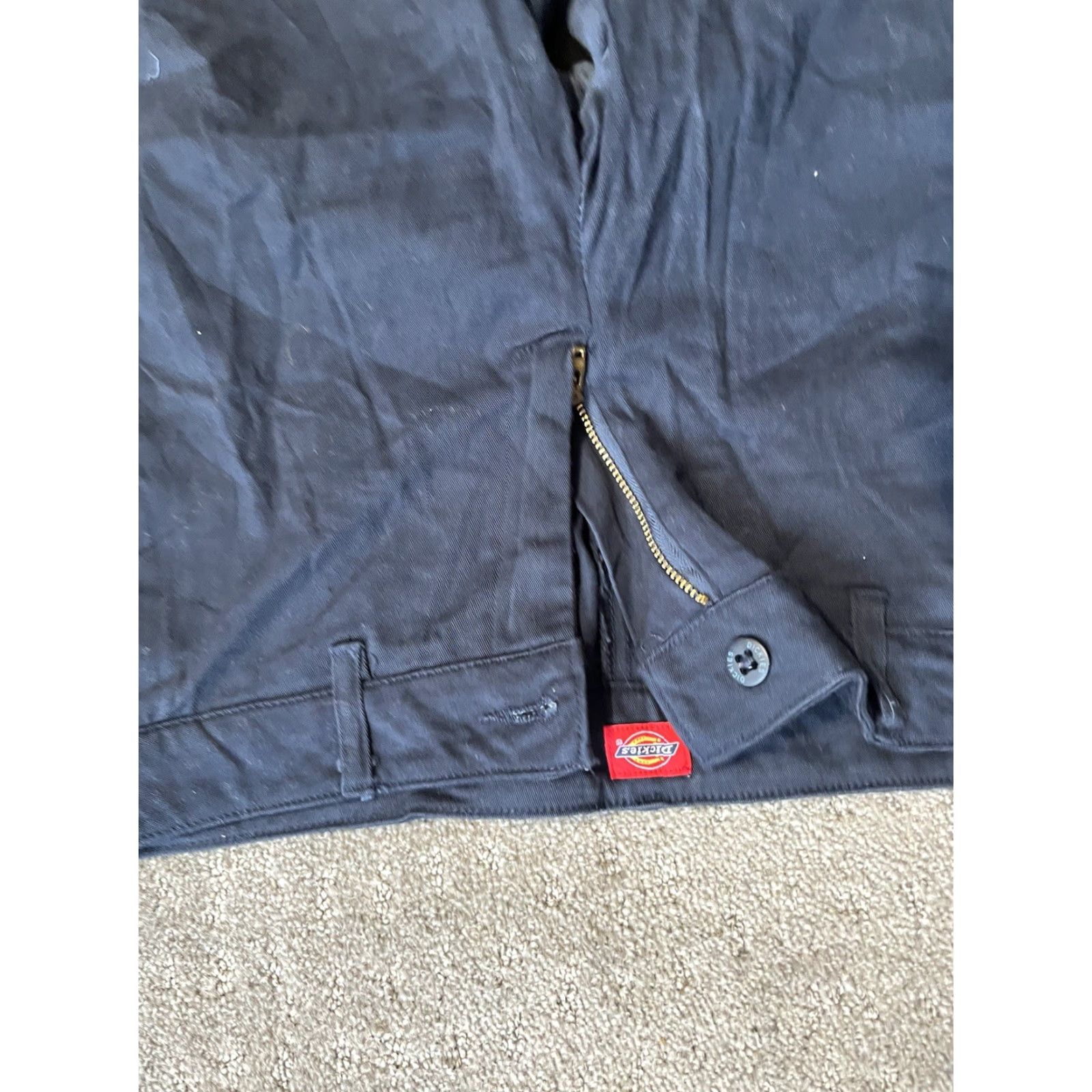 Dickies VINTAGE Dickies Women's Pants Skinny Size 9 Regular Navy Blue Cotton Spandex Casual Office Size 30" / US 8 / IT 44 - 5 Thumbnail