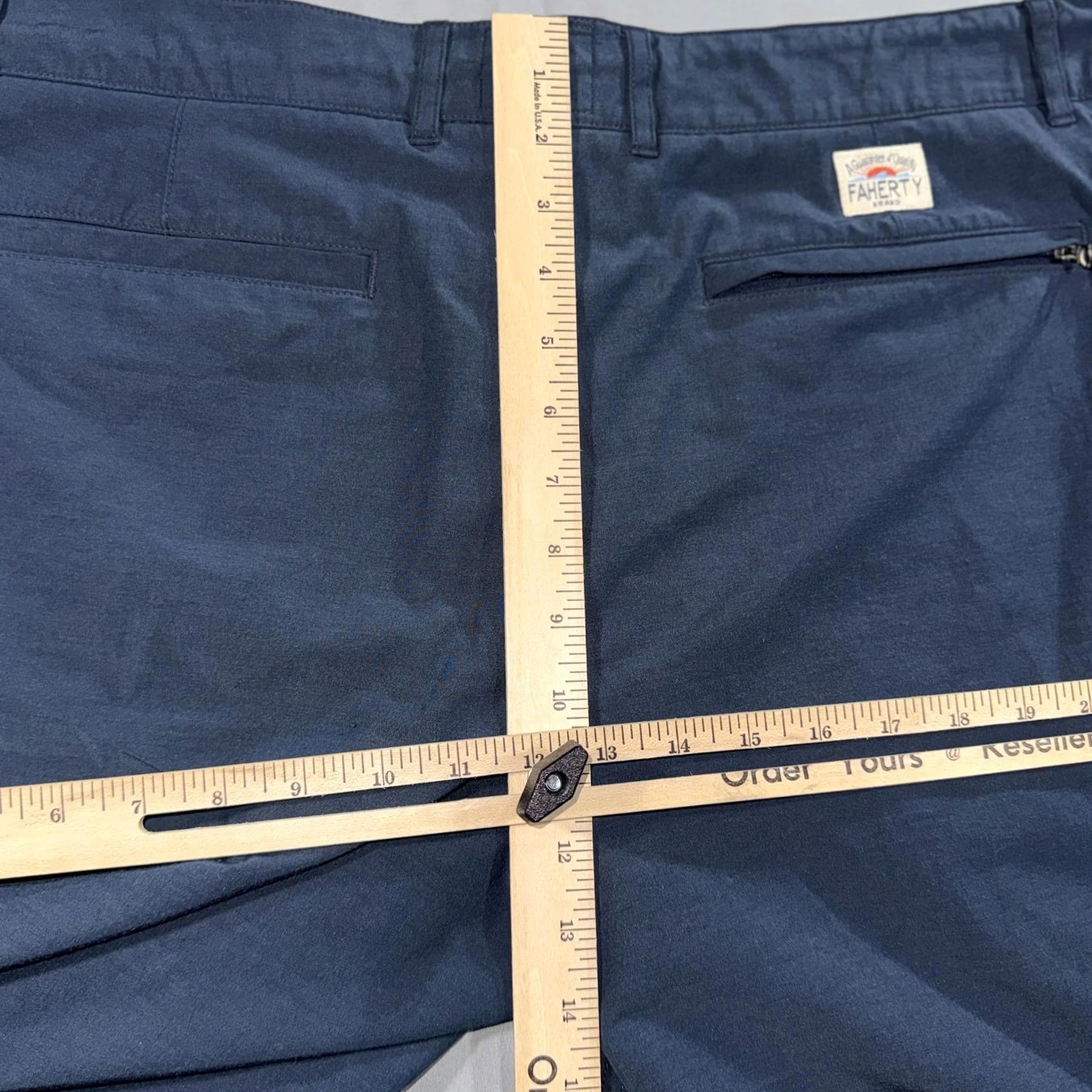 Faherty Faherty Shorts Mens 36 Blue All Day Drawstring Chino Stretch Casual Summer Size US 36 / EU 52 - 8 Thumbnail