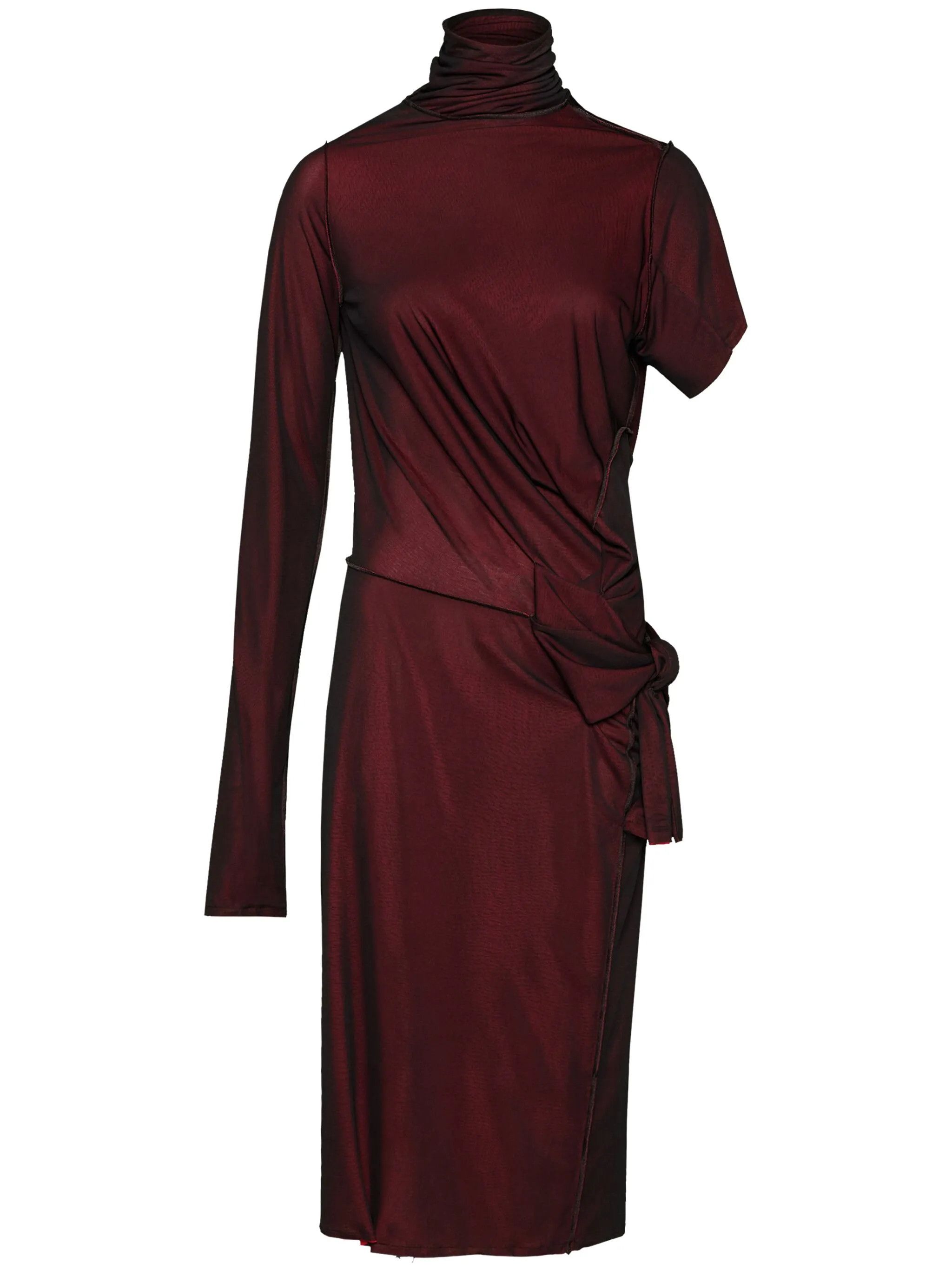 Maison Margiela o1y0625 Midi Dress in Burgundy Size M / US 6-8 / IT 42-44 - 1 Thumbnail