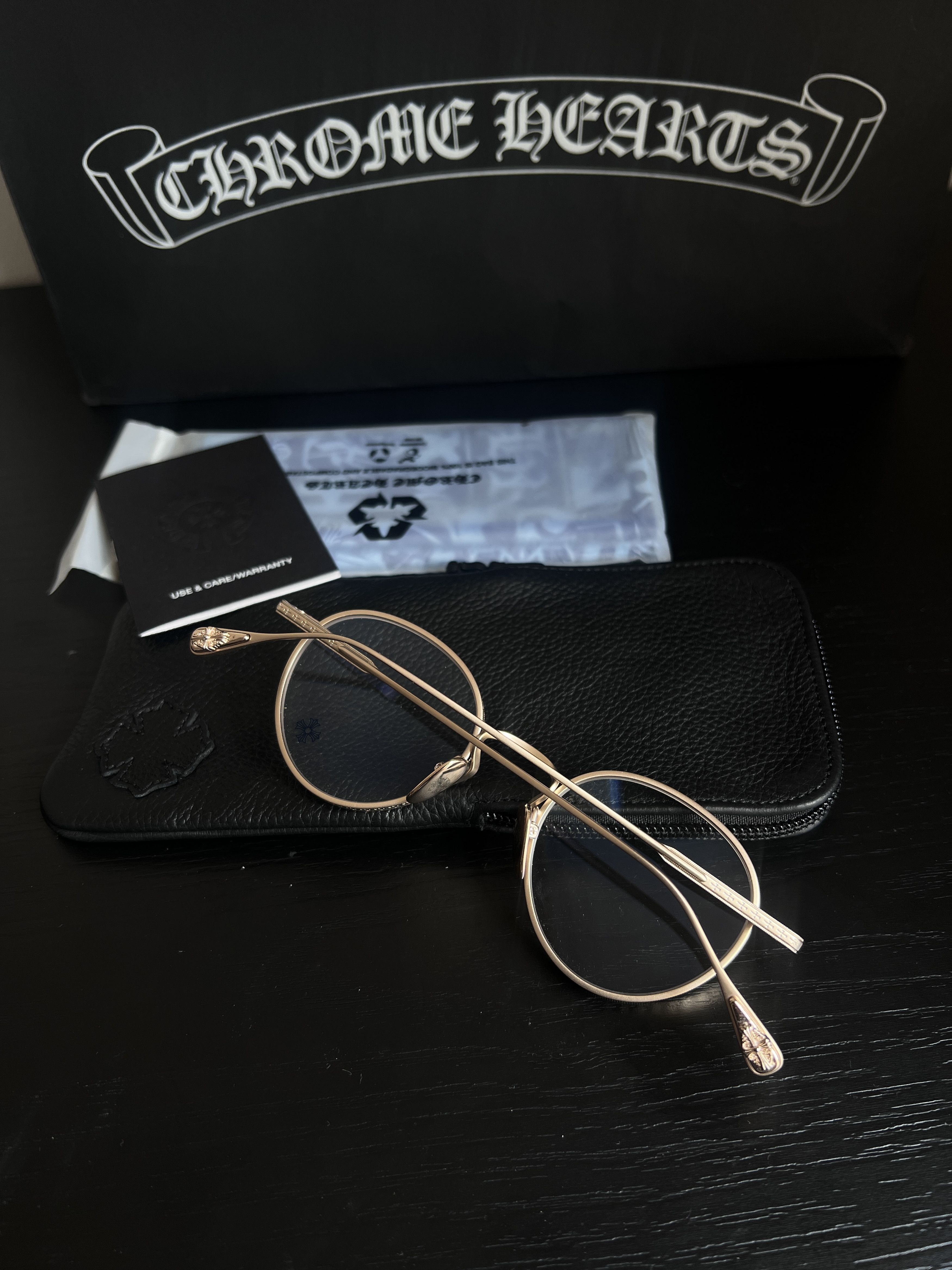 Chrome Hearts Chrome Hearts THICK GOLD PLATED GLASSES Size ONE SIZE - 7 Thumbnail