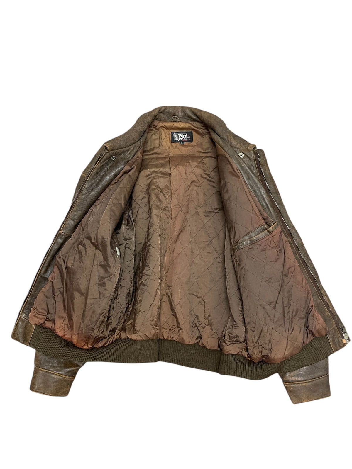 Leather Vintage Neo Blood Patches Leather Flight Jacket Size US M / EU 48-50 / 2 - 10 Thumbnail