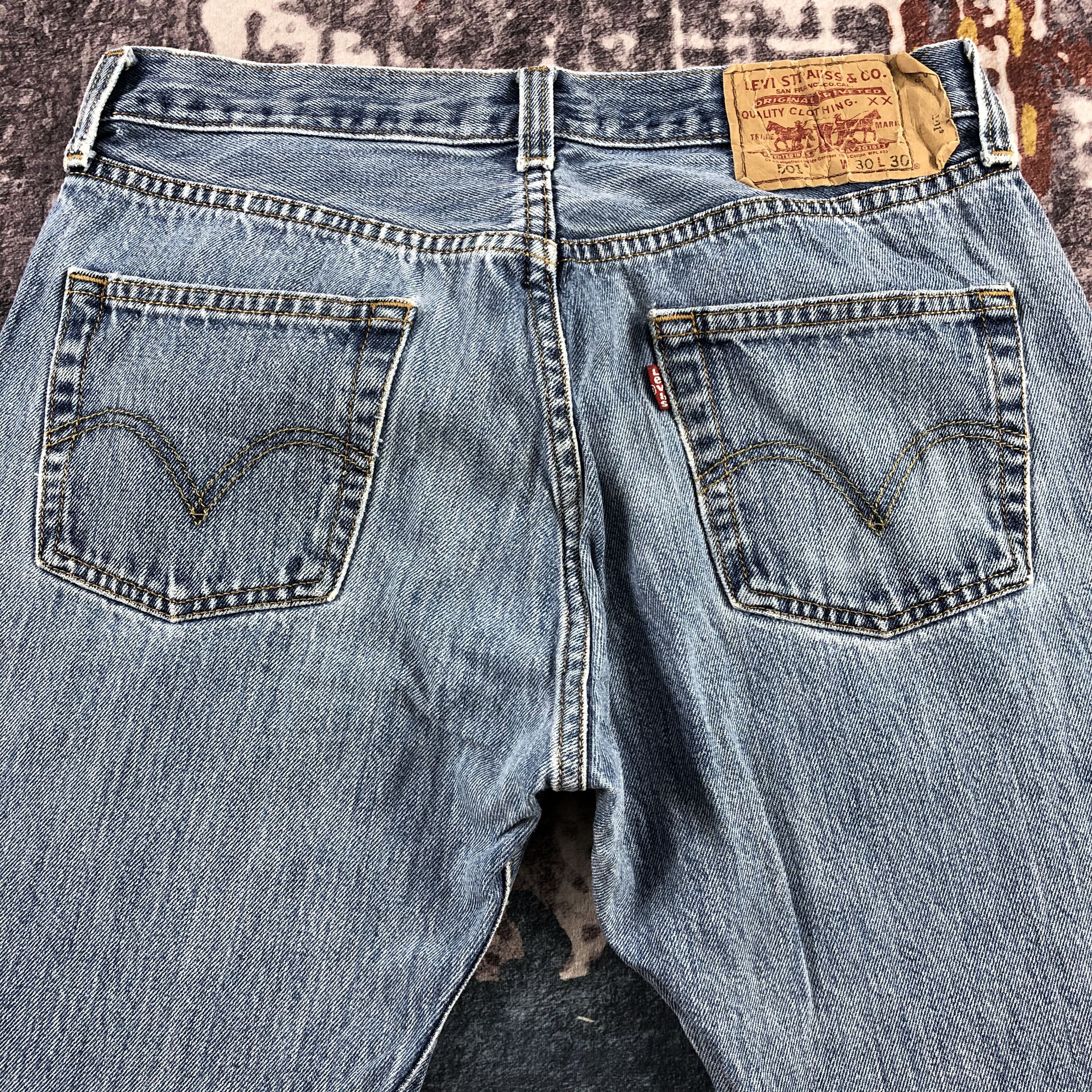 Levi's Vintage Blue Wash Levis 501 Jeans-JM3043 Size US 30 / EU 46 - 5 Thumbnail
