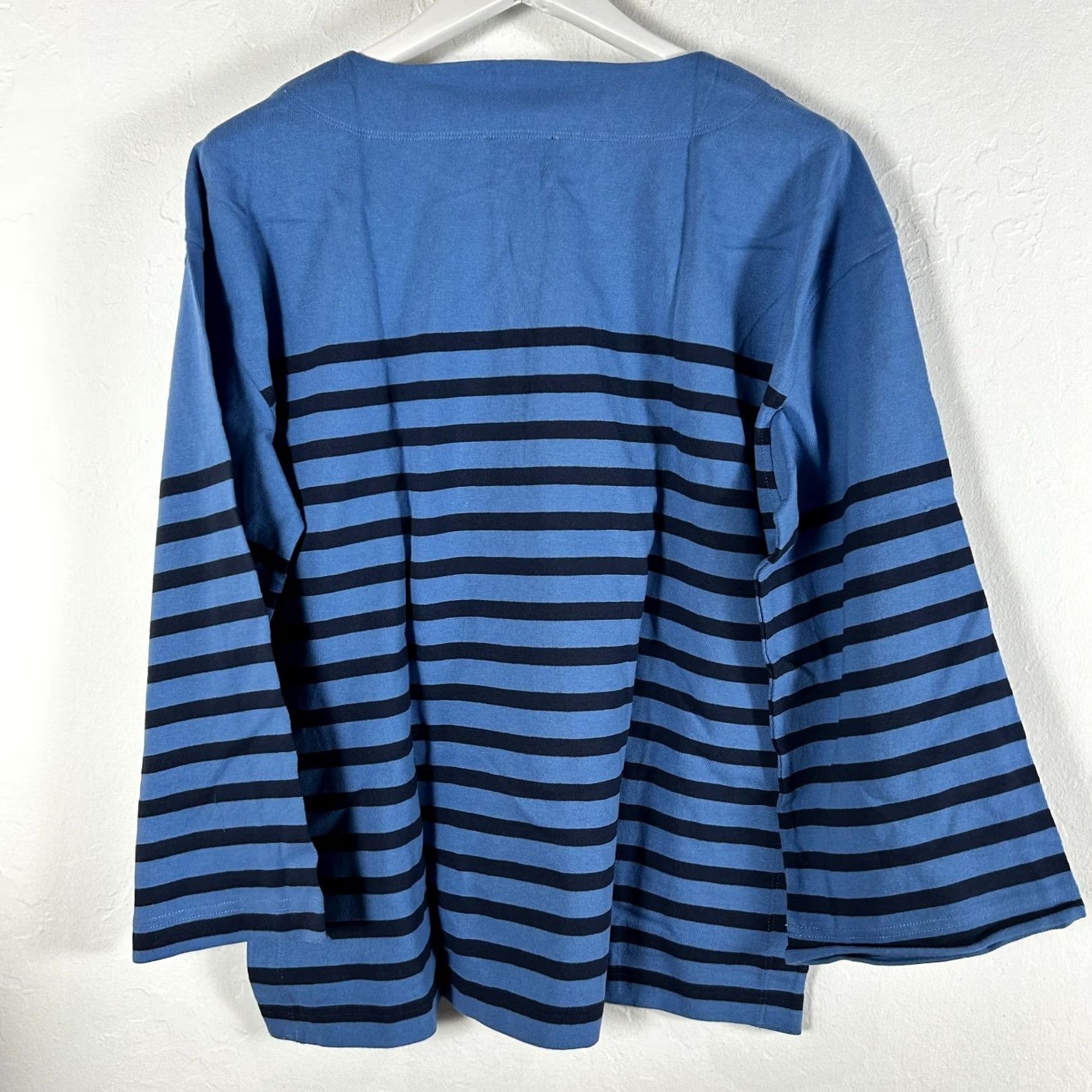 J.Crew NWT J.Crew Women Striped V-Neck Long Sleeve Tunic Top Medium Blue T-Shirt NWT BA38 Size M / US 6-8 / IT 42-44 - 2 Thumbnail