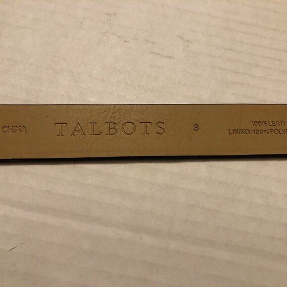 Talbots TALBOTS women's new black leather belt size: S Size ONE SIZE - 6 Thumbnail