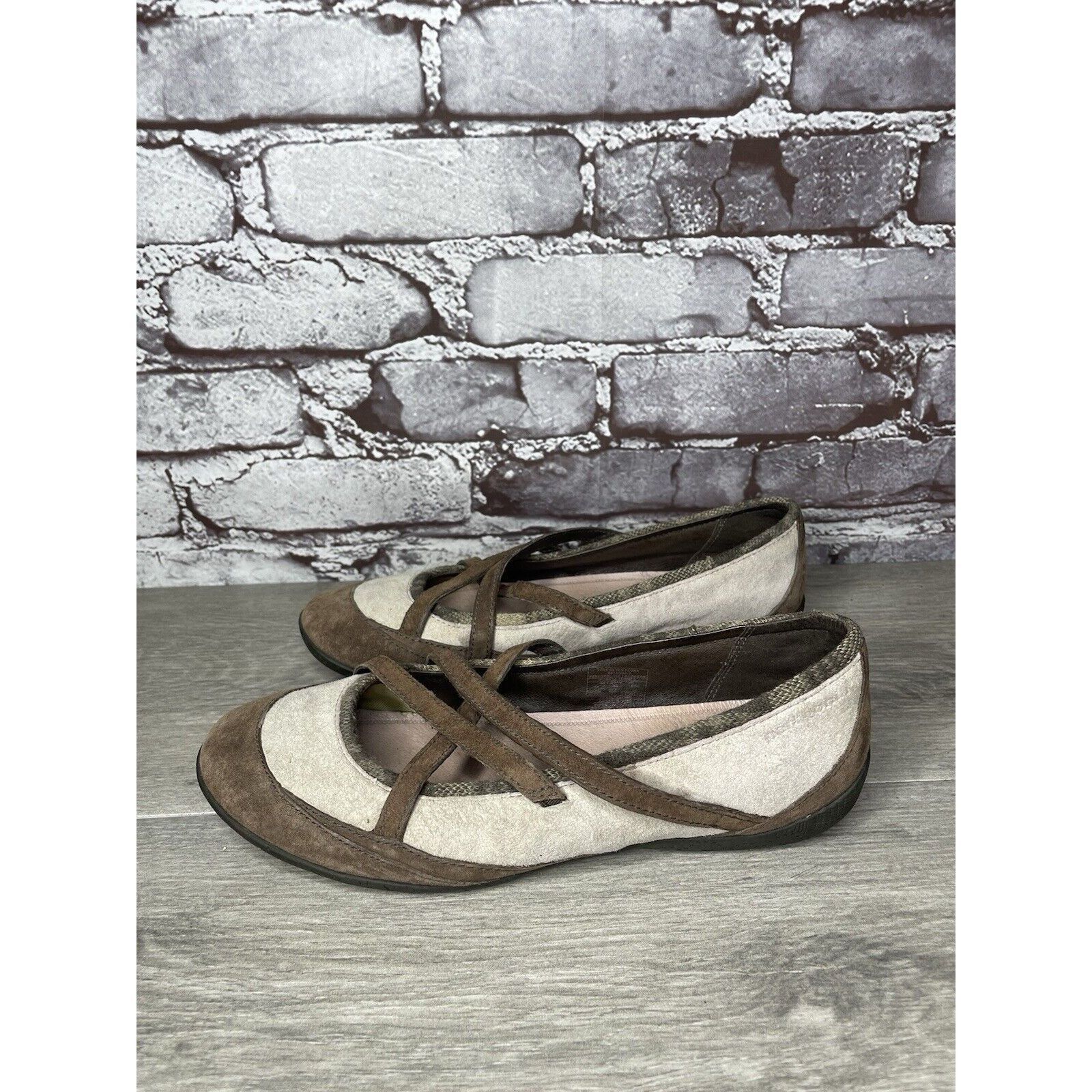 Patagonia Patagonia Beige Suede Brown Maryjane Strap Comfort Shoes Wom Size US 8 / IT 38 - 19 Thumbnail