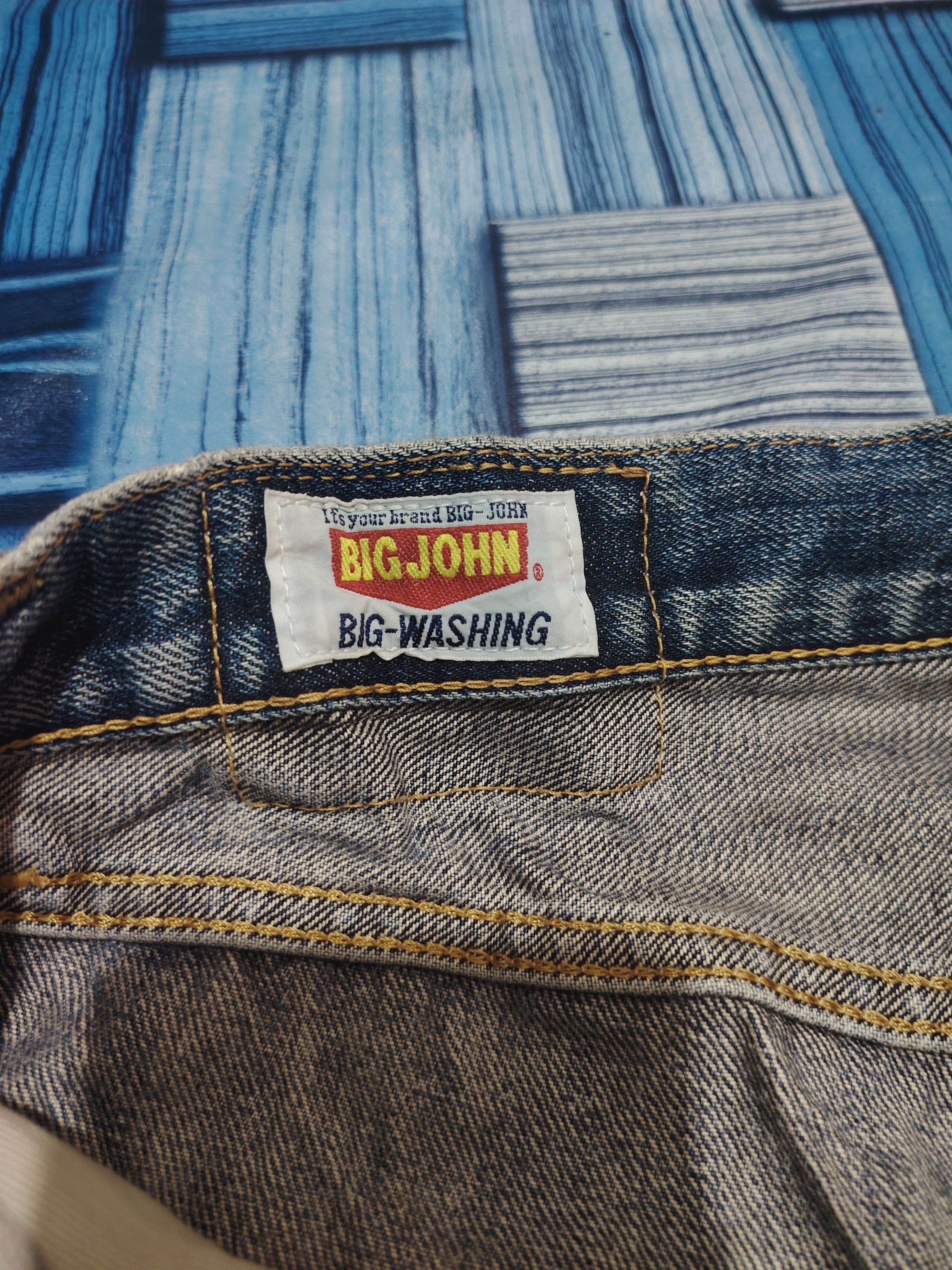 Big John Japanese Big John Distressed Jeans Baggy Style Size US 33 - 12 Thumbnail
