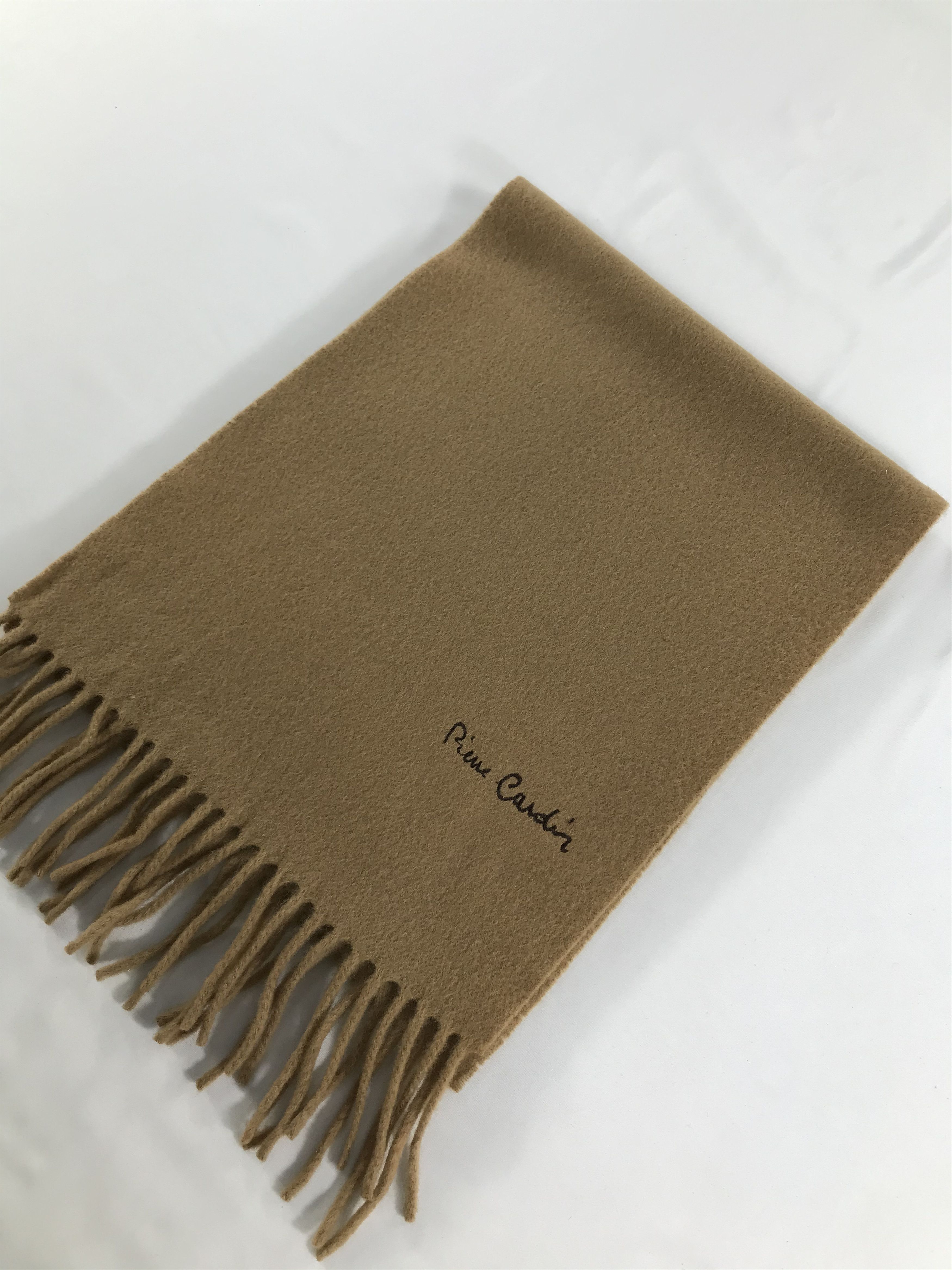 Pierre Cardin Pierre Cardin Tan Wool Scarf Muffler V150 Size ONE SIZE - 3 Thumbnail