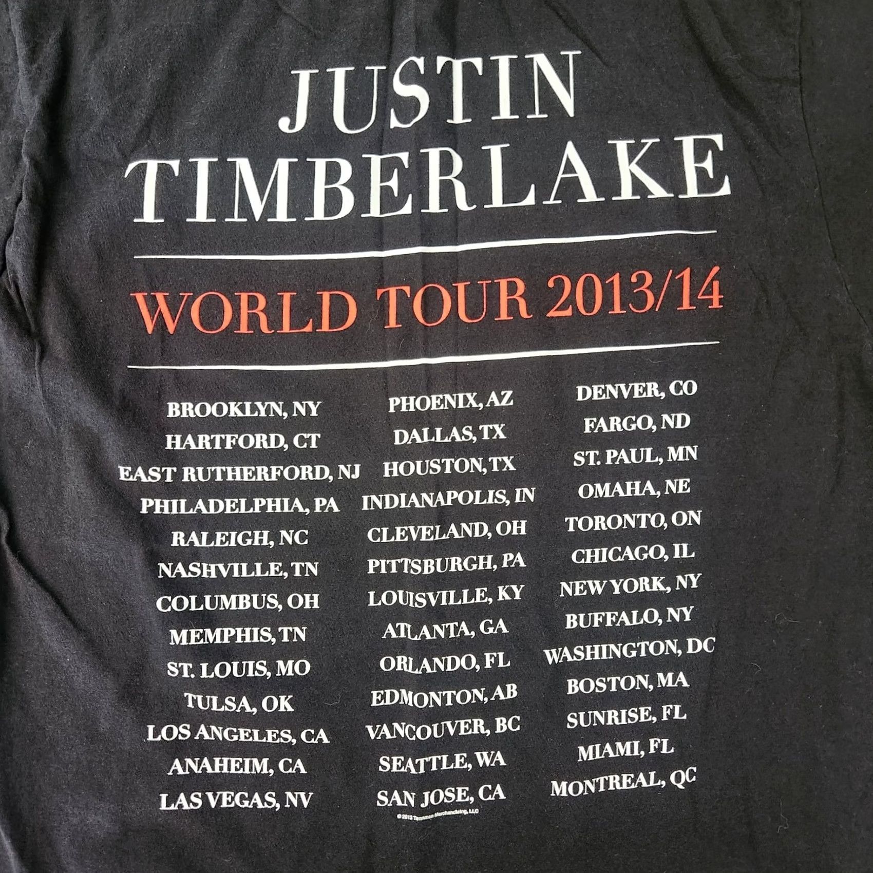 Vintage VINTAGE Justin Timberlake Shirt L Black World Tour 2013/14 Double Sided Mens Size US L / EU 52-54 / 3 - 4 Thumbnail