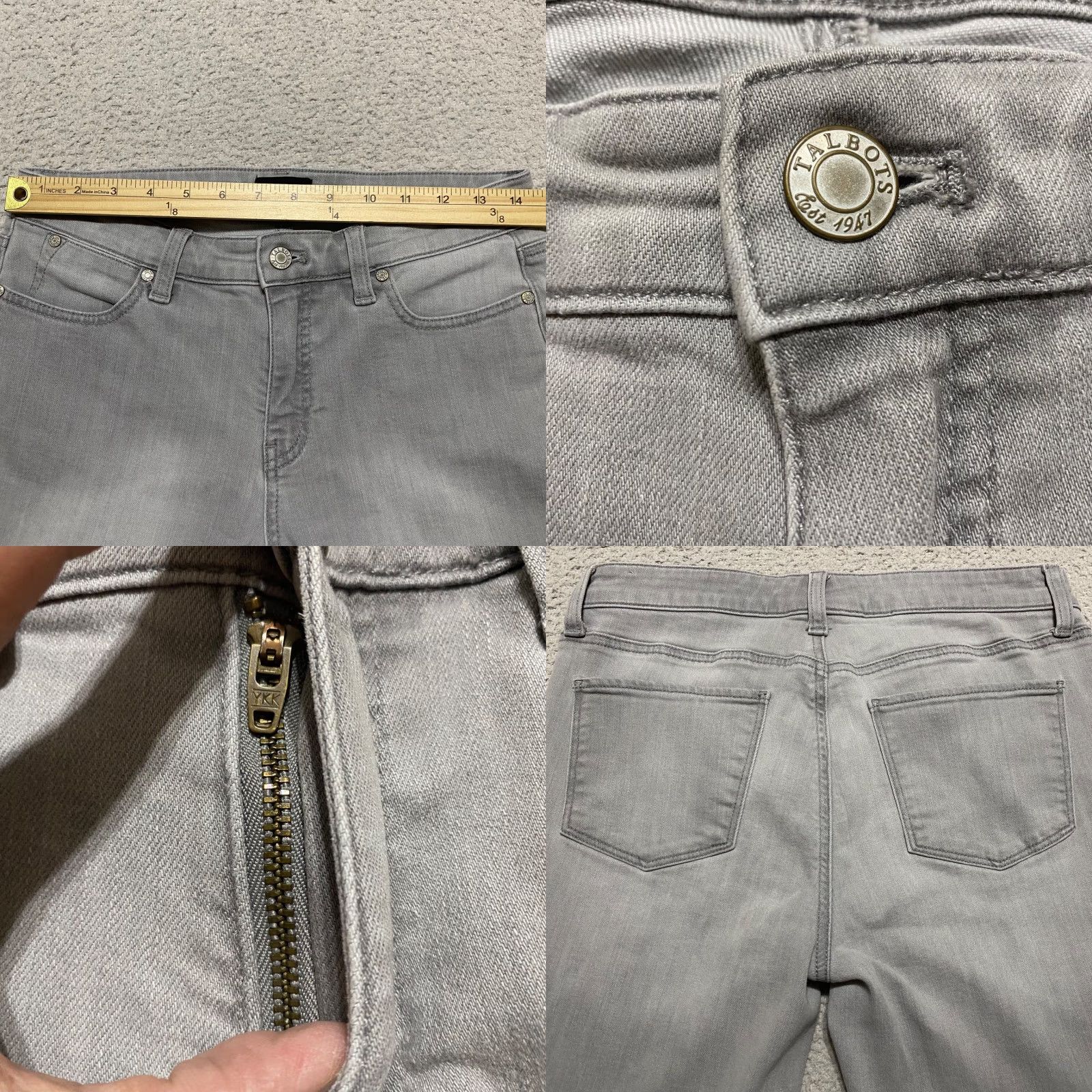 Talbots Talbots Jeans Slim 5-Pocket Design Gray Medium Wash Ankle Mid Rise Womens 4 Casual Denim Vintage: No Size 27" / US 4 / IT 40 - 8 Thumbnail