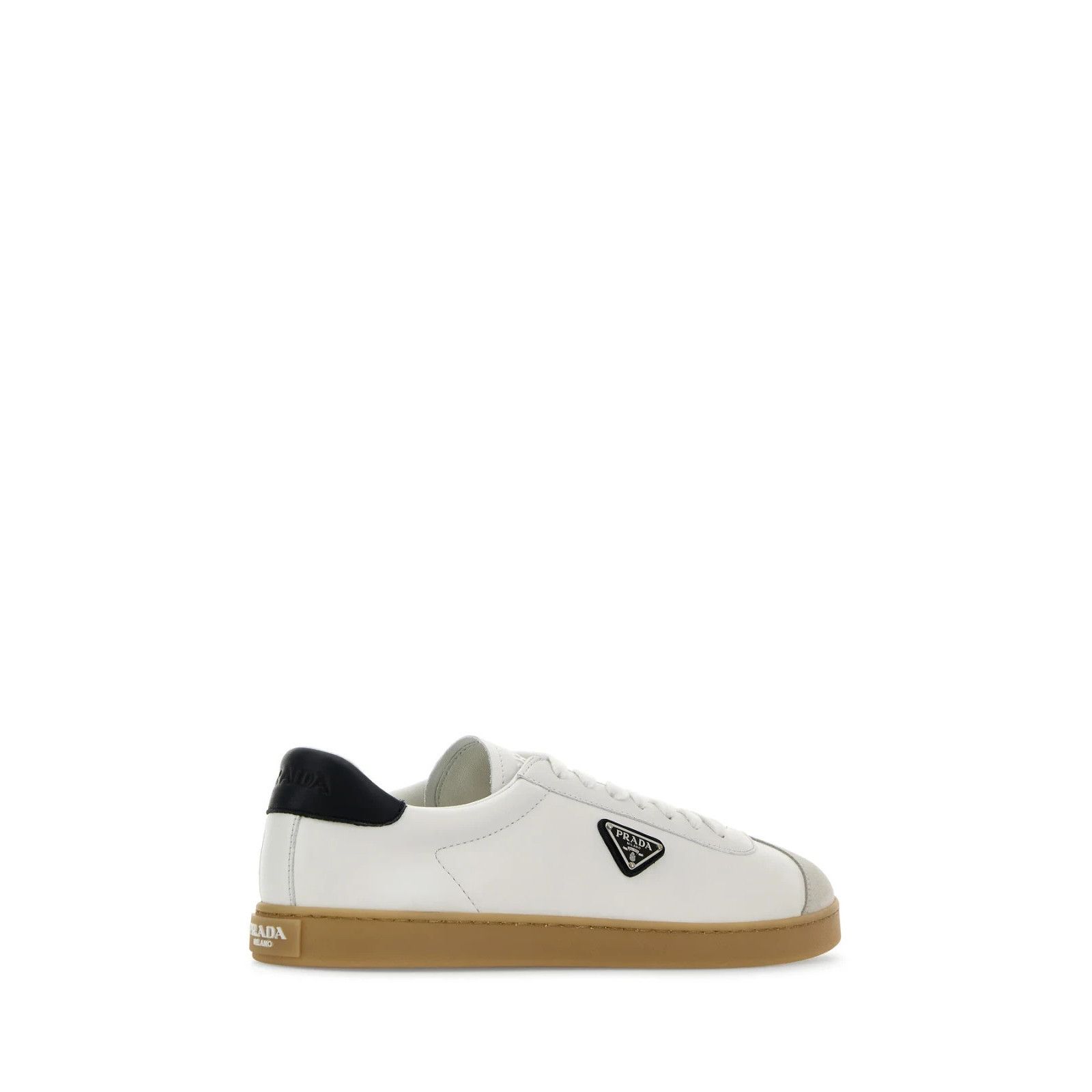 Prada PRADA White Leather Sneakers New And Authentic (Men's size:7 Size US 7 / EU 40 - 3 Thumbnail