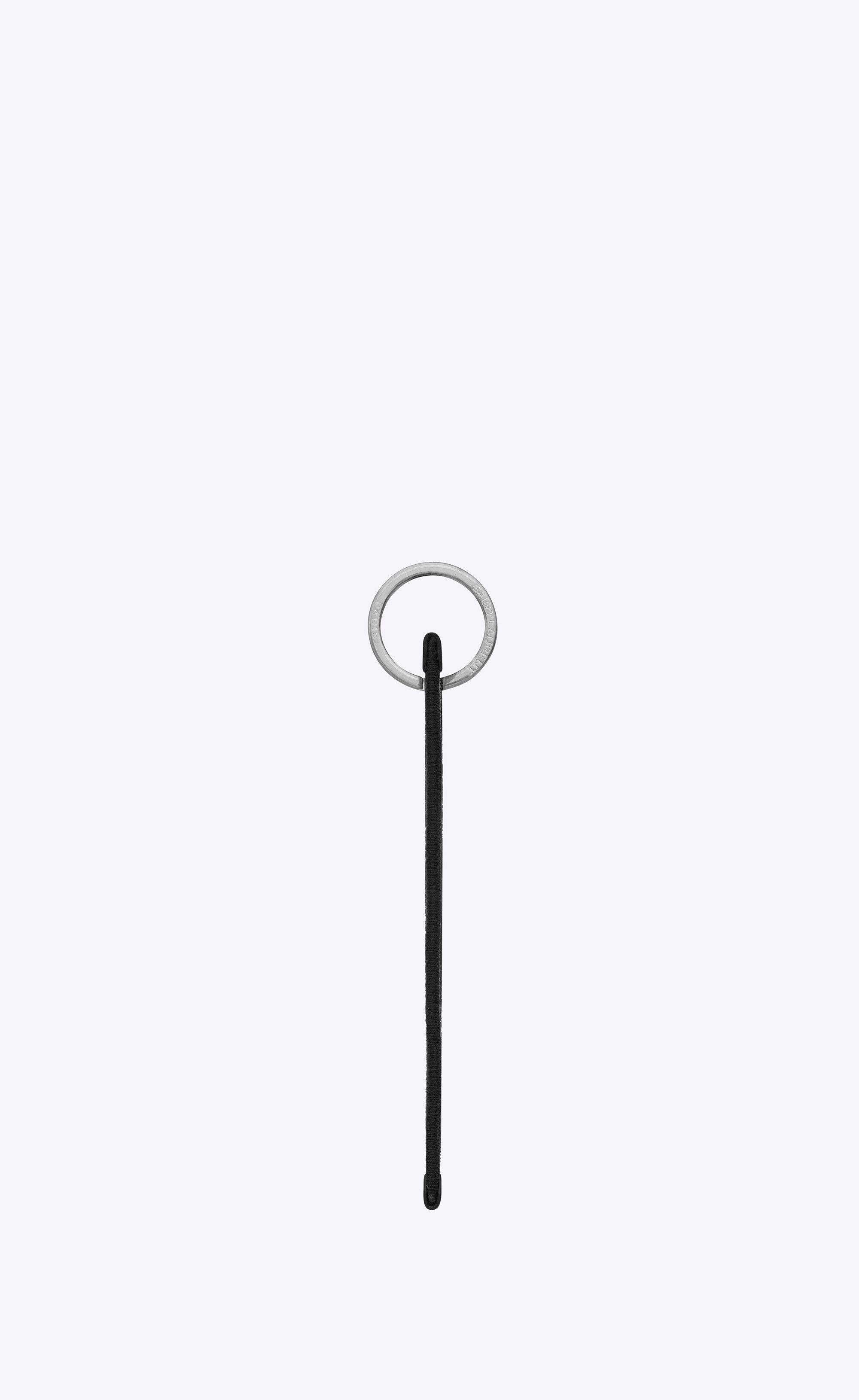 Saint Laurent Paris o1s1wg111024 Size: OS / Nastro Keyring in Black Size ONE SIZE - 3 Thumbnail