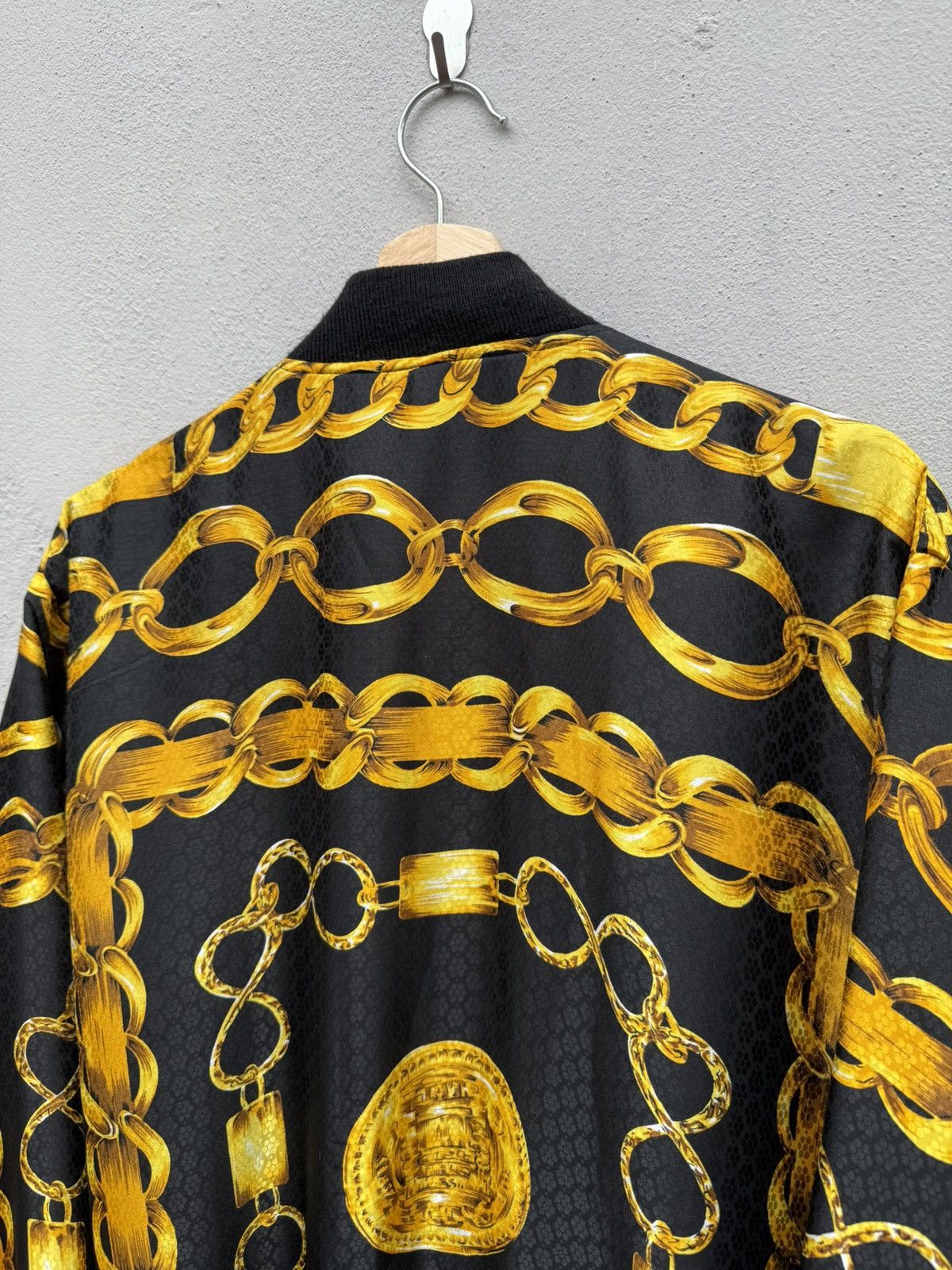 Vintage Vintage UNBRAND Silk Reversible Bomber Jacket Like Hermes Size US L / EU 52-54 / 3 - 13 Thumbnail